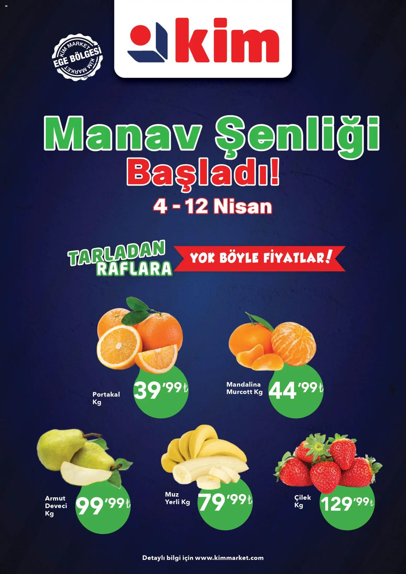 Kim Market Katalog - 04.04.2026 tarihinden itibaren geçerlidir | Sayfa: 5 | Ürünler: Portakal, Çilek, Mandalina, Armut
