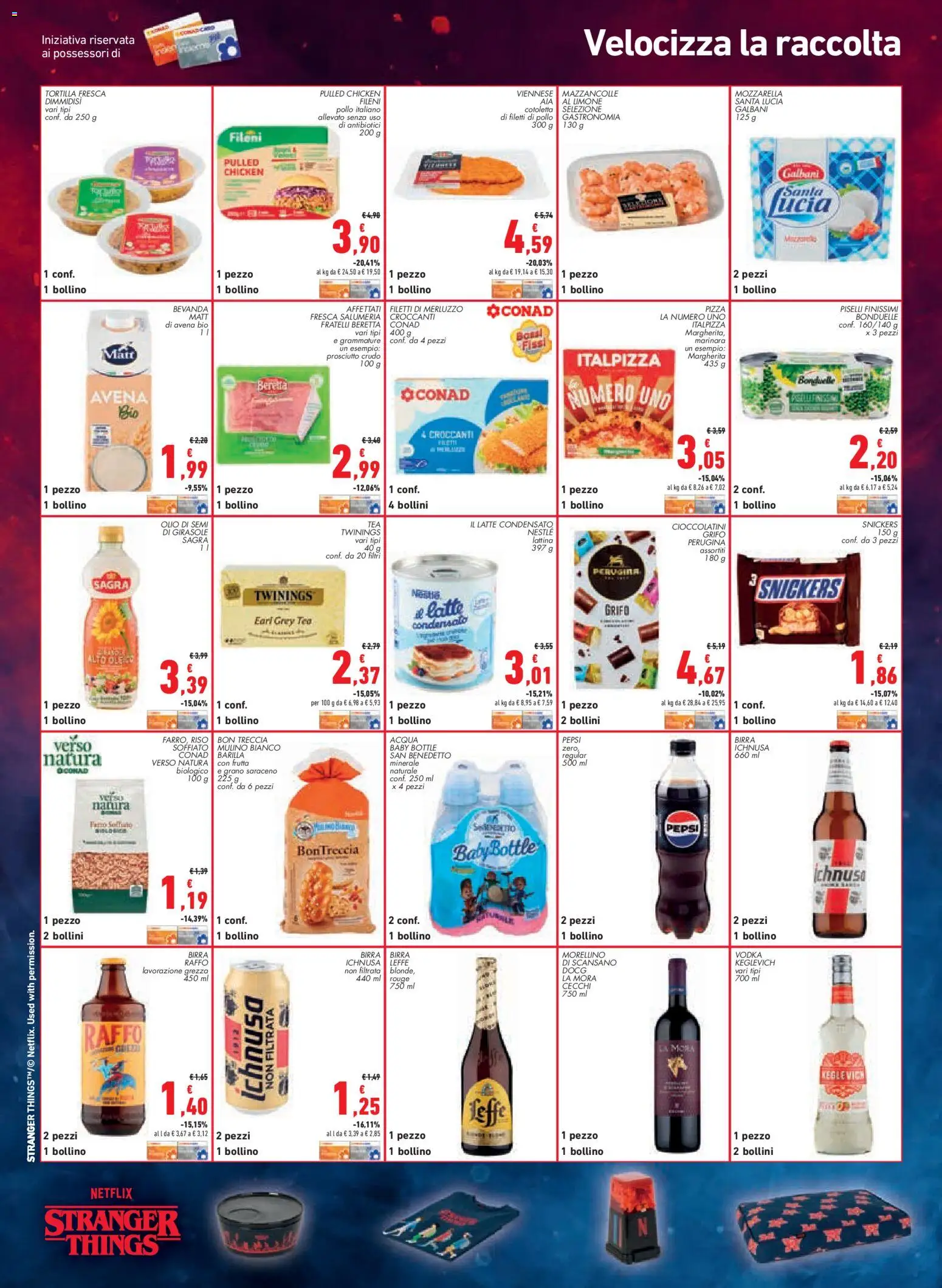 Volantino Conad del 06.11.2025 | Pagina: 22 | Prodotti: Pizza, Birra, Vodka, Mozzarella