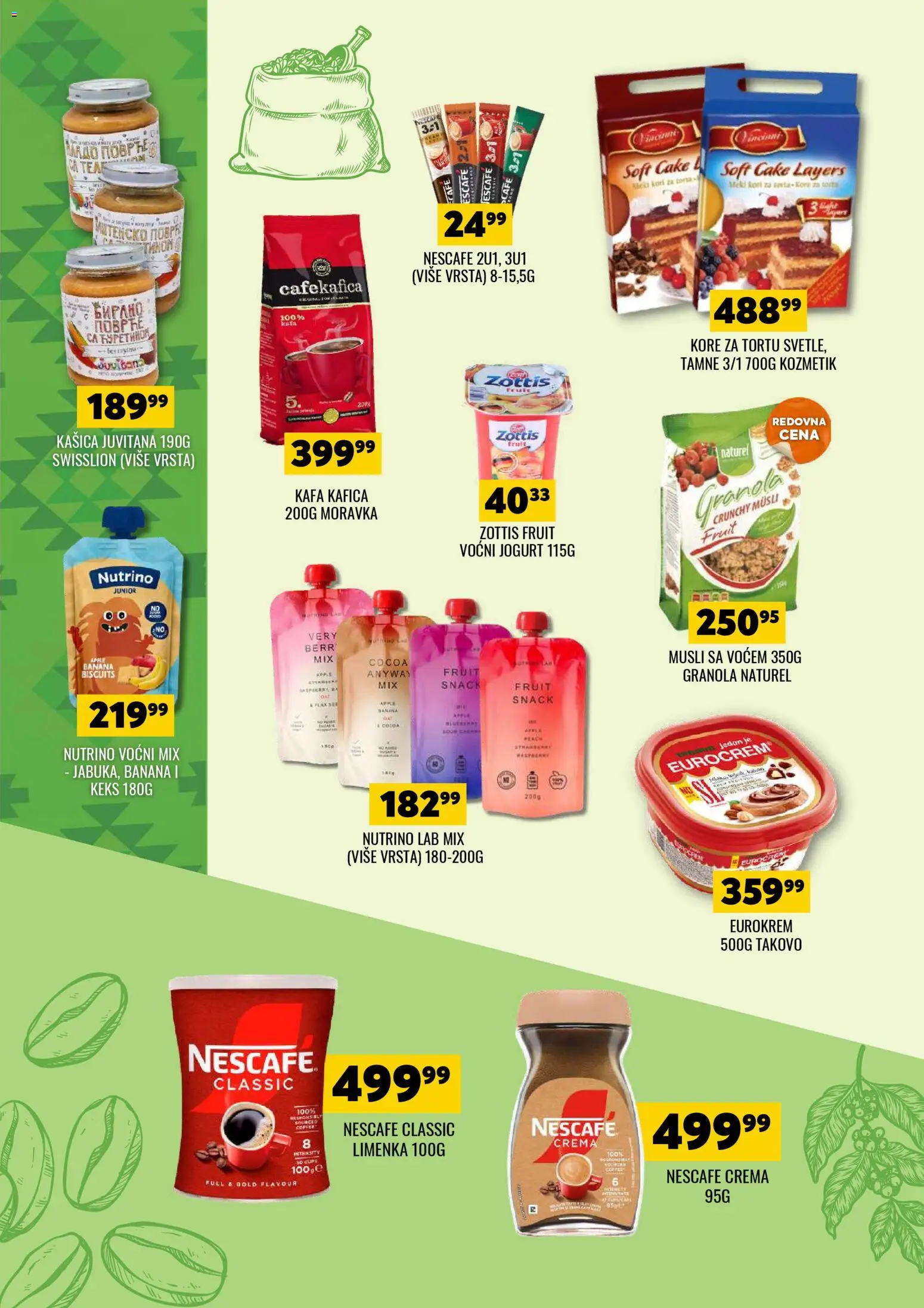 Tekijanka katalog - važi od 02.01.2026 | Strana: 4 | Proizvode: Granola, Eurocrem, Kore za tortu, Torta