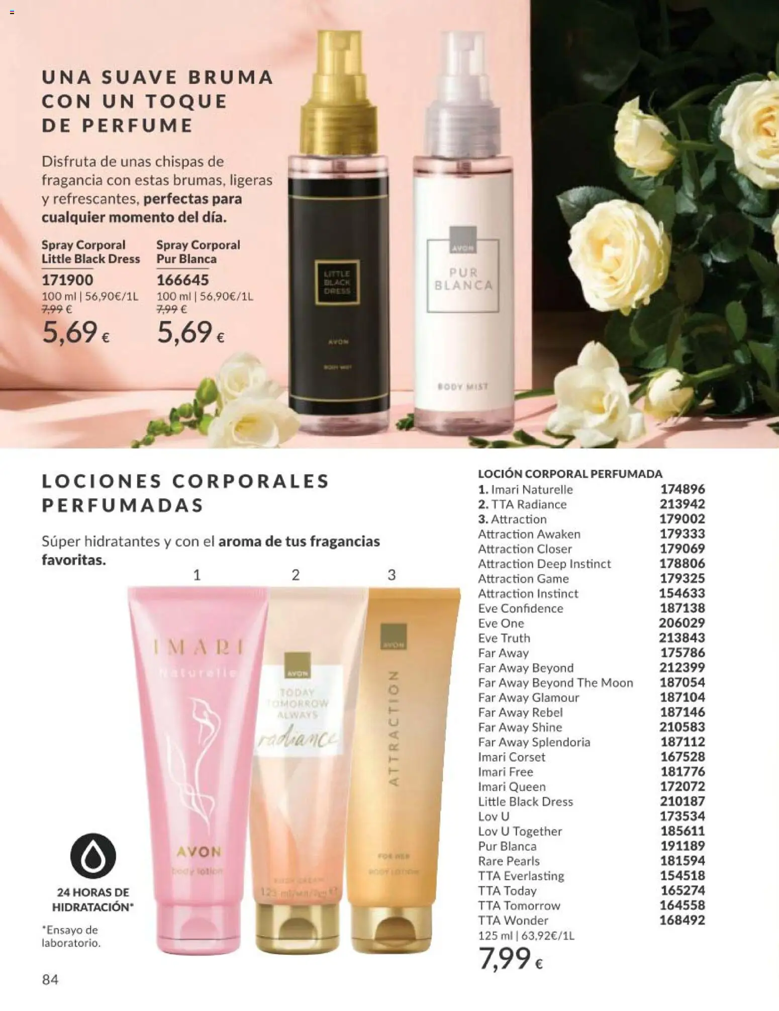 Catálogo AVON campaña 5 │ válido desde el 01.05.2026 | Página: 84 | Productos: Perfume, Fragancia, Loción corporal, Body