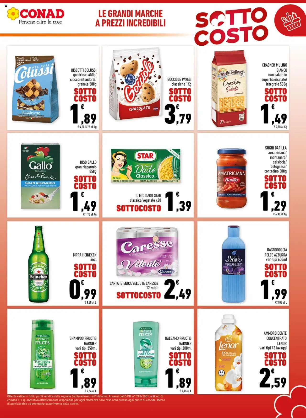 Volantino Conad del 09.10.2025 | Pagina: 3 | Prodotti: Shampoo, Carta igienica, Biscotti, Orchidea