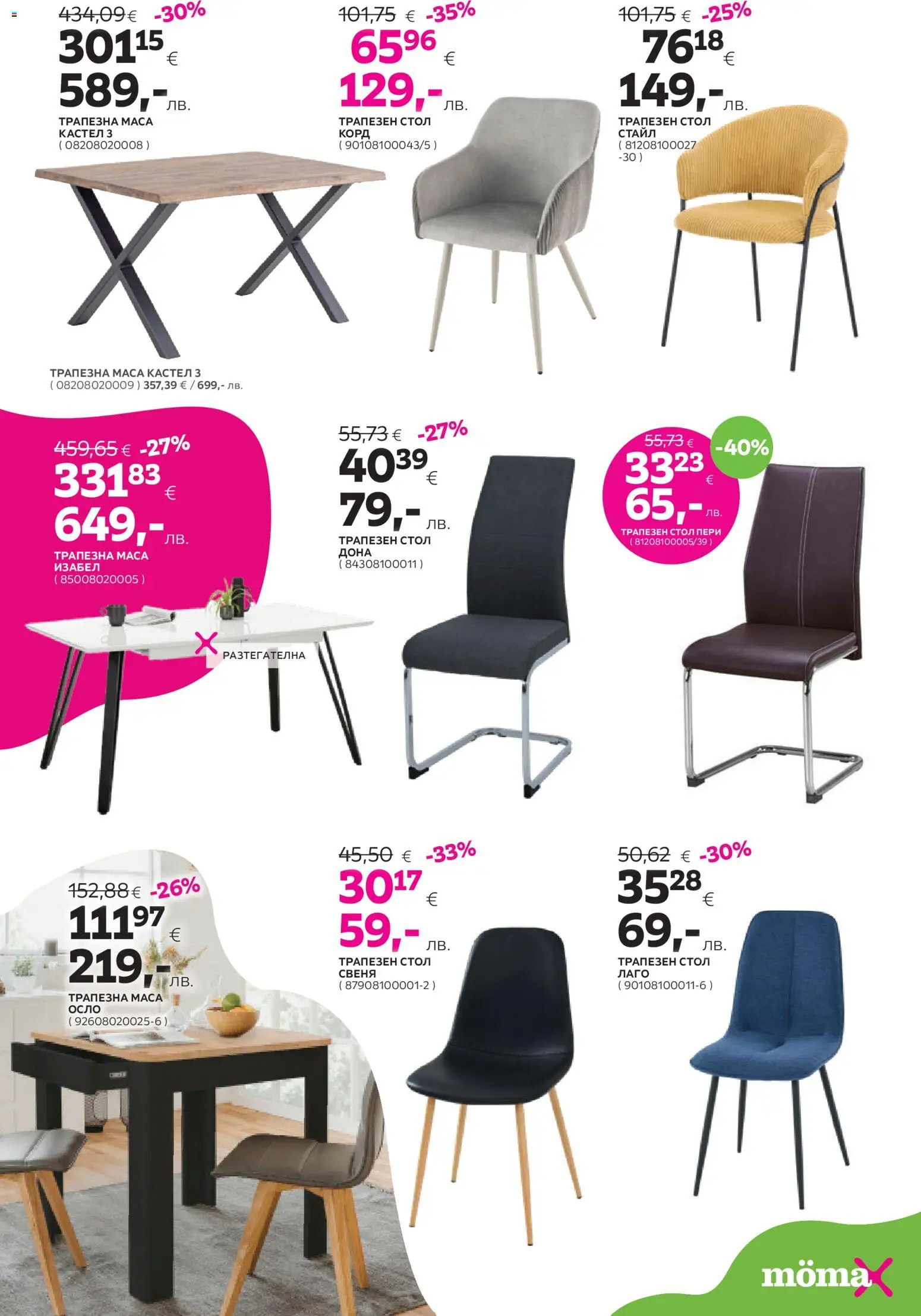 {H1} | Страница: 9 | Продукти: Маса, Стол