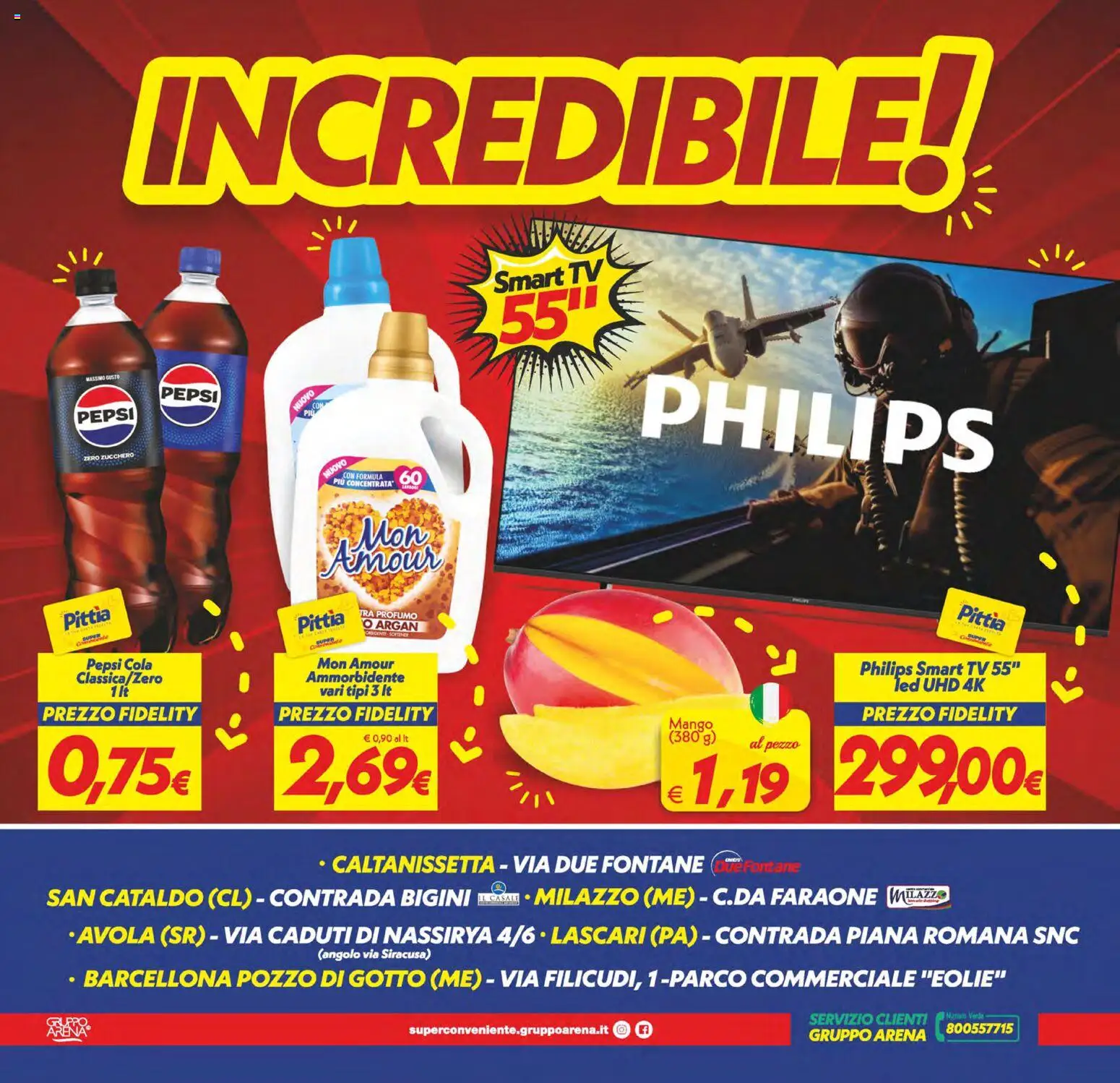 Volantino SuperConveniente del 06.03.2026 | Pagina: 28 | Prodotti: smart TV, Zucchero, Mango, TV