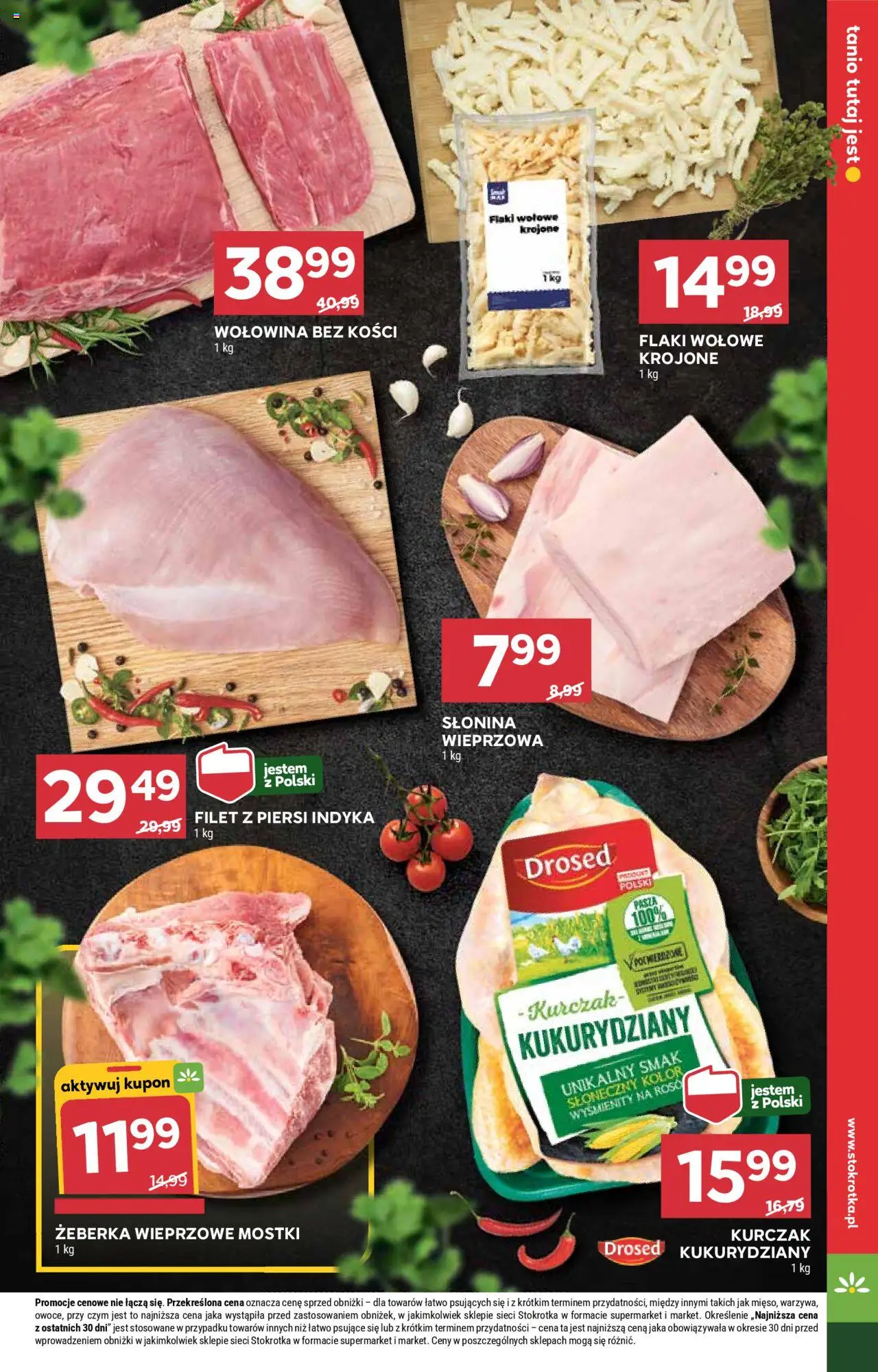 Stokrotka Gazetka od 11.09.2025 | Strona: 13 | Produkty: Kurczak, Piersi, Słonina, Wołowina