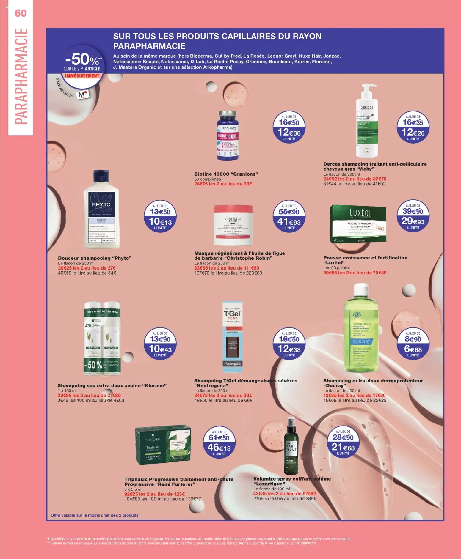 {H1} | Page: 60 | Produits: Shampooing, Shampoing, Masque, Spray coiffant