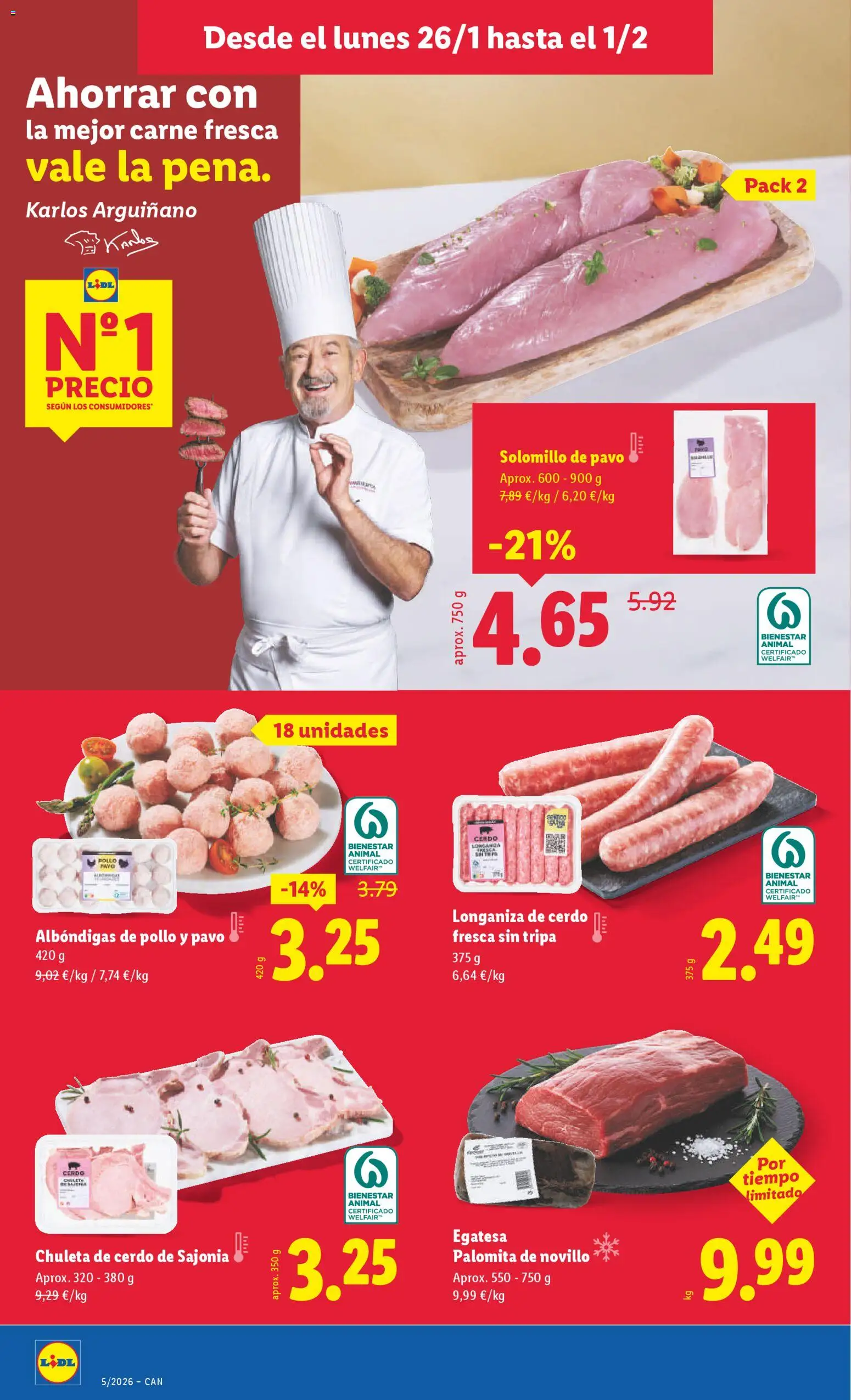 Lidl - Canarias │ válido desde el 26.01.2026 | Página: 6 | Productos: Cerdo, Longaniza