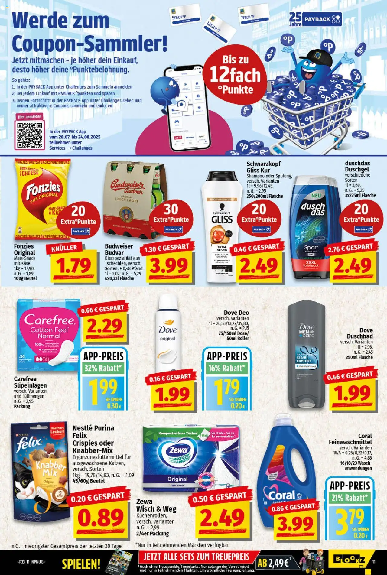 NP Discount Prospekt 	 - gültig ab dem 11.08.2025 | Seite: 11 | Produkte: Käse, Coral, Shampoo, Budweiser