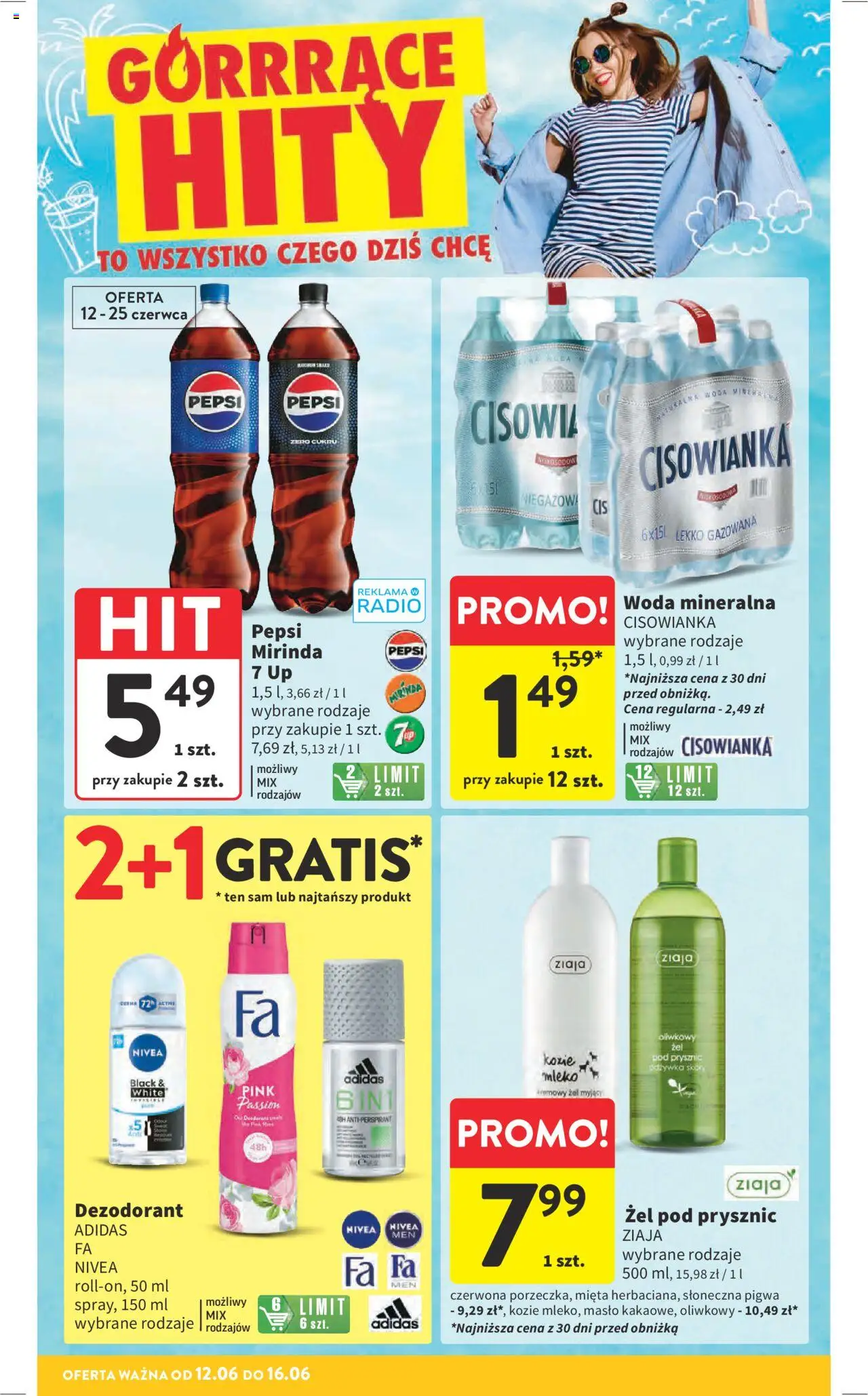 Intermarche Gazetka od 12.06.2025 | Strona: 6 | Produkty: Radio, Pepsi, Żel pod prysznic, Dezodorant