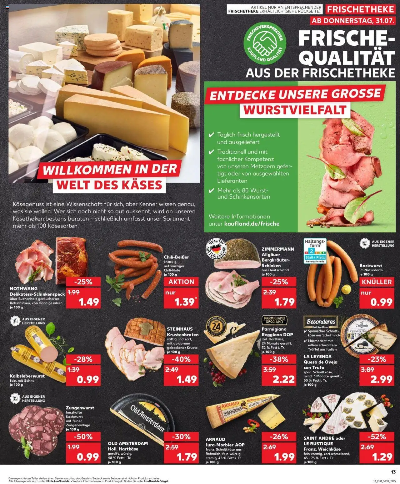 Kaufland prospekt Waldkraiburg	 - gültig ab dem 03.08.2025 | Seite: 24 | Produkte: Käse, Krustenbraten, Wurst, Schinken