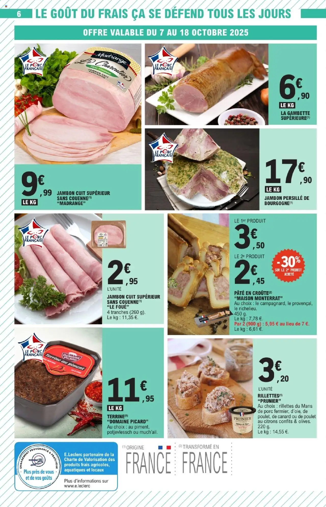 {H1} | Page: 6 | Produits: Piment, Jambon, Porc