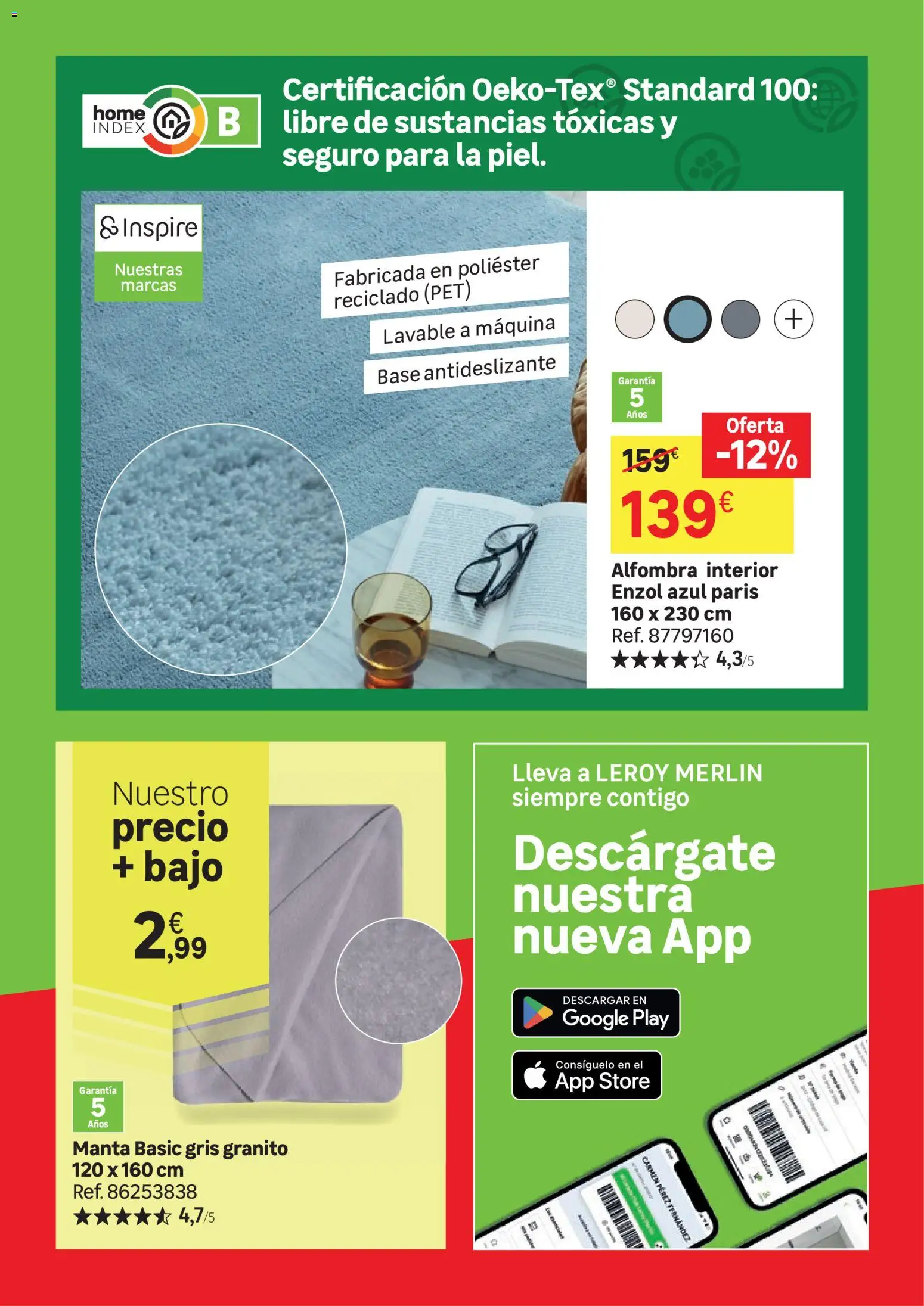 Leroy Merlin catálogo │ válido desde el 03.02.2026 | Página: 54 | Productos: Manta, Alfombra