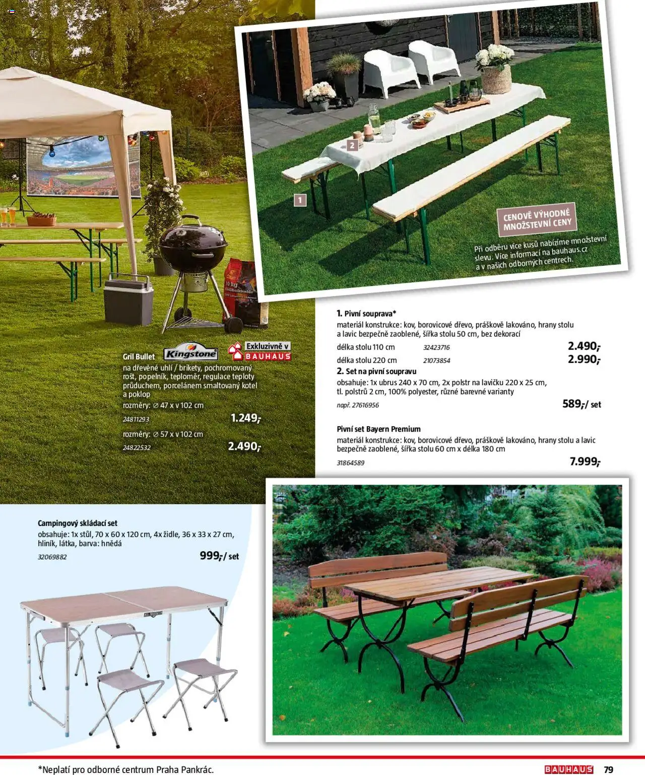 Bauhaus katalog Zahradní nábytek od 01.04.2025 | Strana: 79 | Produkty: Dřevěné uhlí, Gril, Ubrus