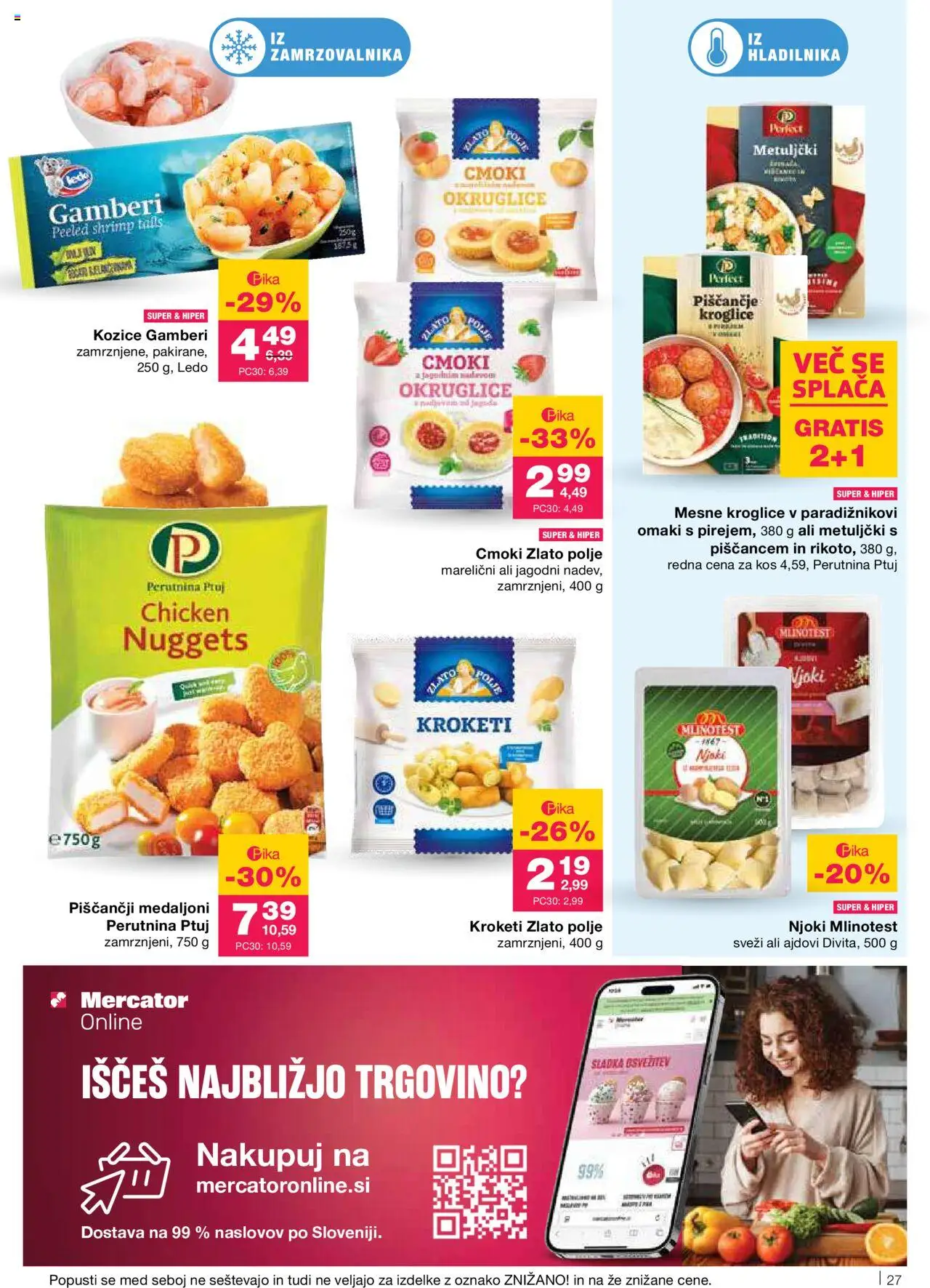 Mercator katalog │ velja od 14.08.2025 | Stran: 29 | Izdelki: Kozice, Kos, Njoki
