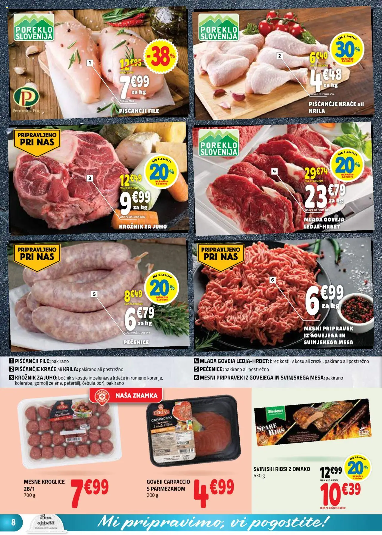 Novi E.leclerc katalog ponudbe – veljaven od 01.10.2025 | Stran: 8 | Izdelki: Zelenjava