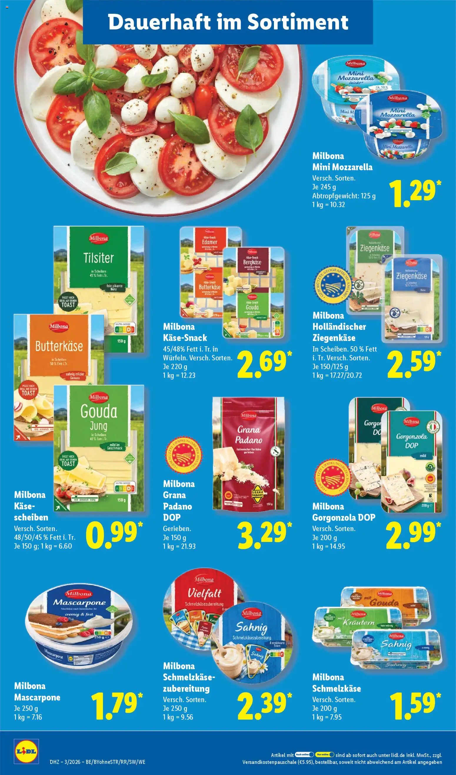 Lidl Prospekt Hilders – gültig ab 12.01.2026 | Seite: 22 | Produkte: Mascarpone, Toast, Mozzarella, Gouda