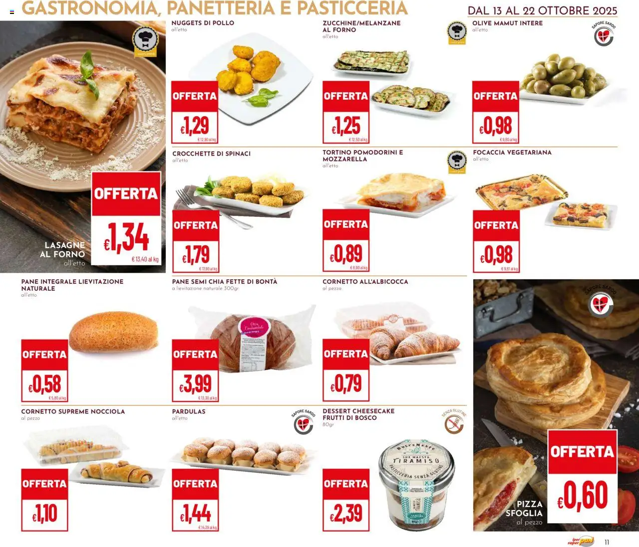 Volantino Pan del 13.10.2025 | Pagina: 11 | Prodotti: Pomodorini, Pane, Cornetto, Crocchette