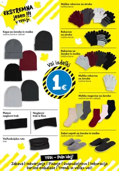 TEDi katalog akcije – veljaven od 17.10.2025 | Stran: 21 | Izdelki: Nogavice, Copati, Kapa, Rokavice