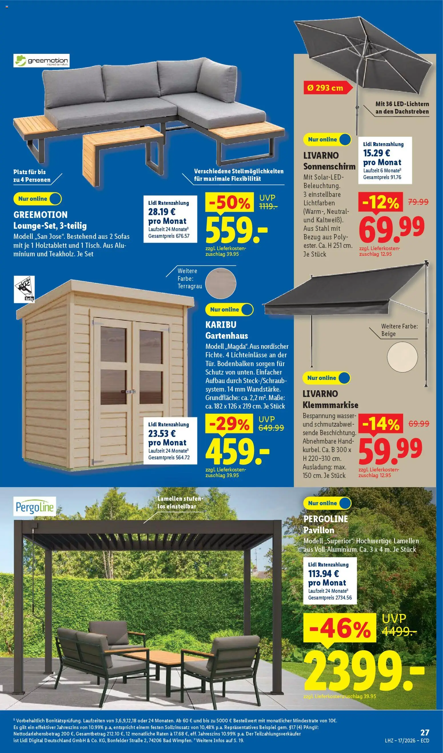 Lidl Prospekt – gültig ab 20.04.2026 | Seite: 45 | Produkte: Bad, Wasser, Sonnenschirm