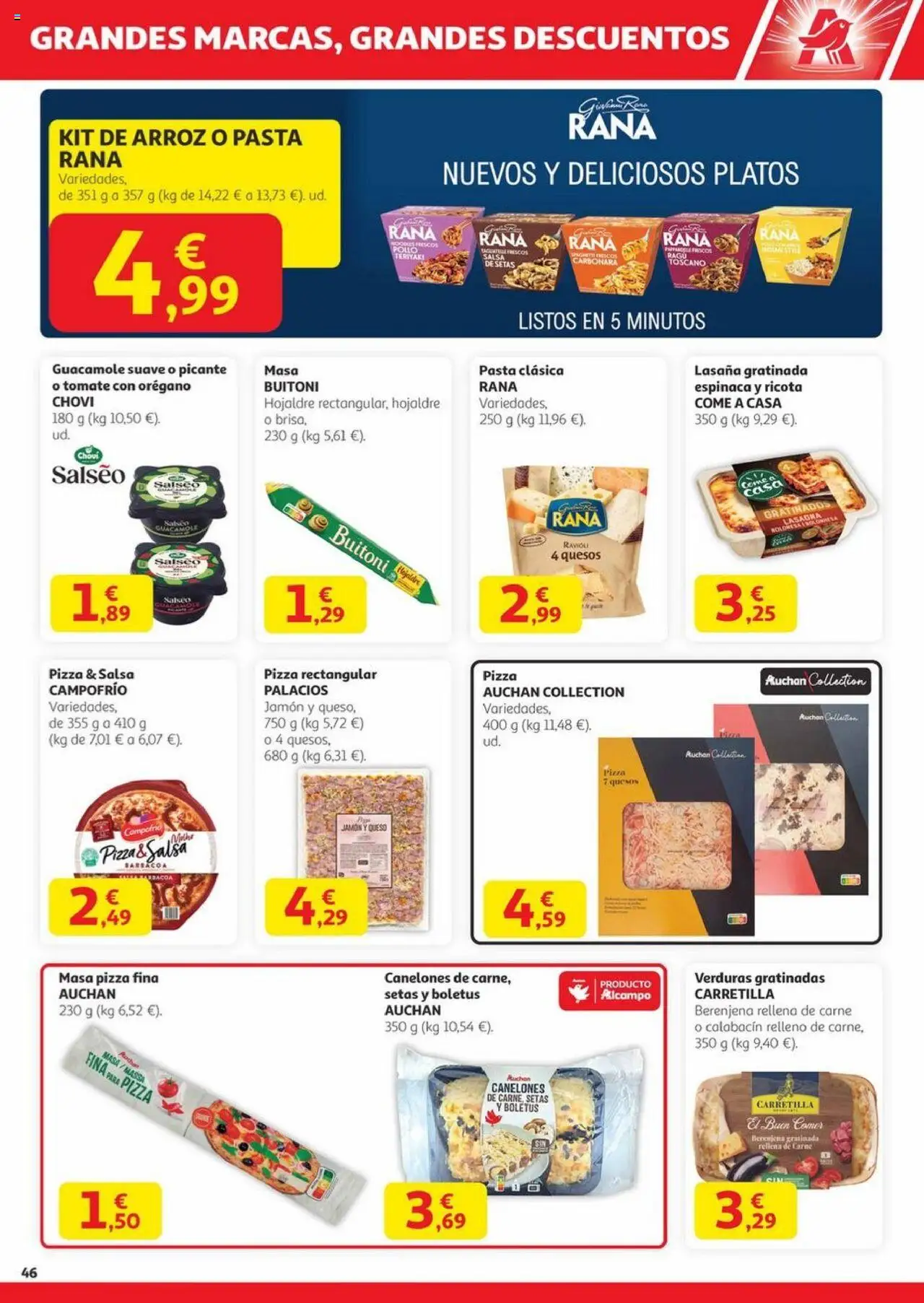 Alcampo - Canarias │ válido desde el 23.10.2025 | Página: 46 | Productos: Calabacín, Queso, Pizza, Guacamole