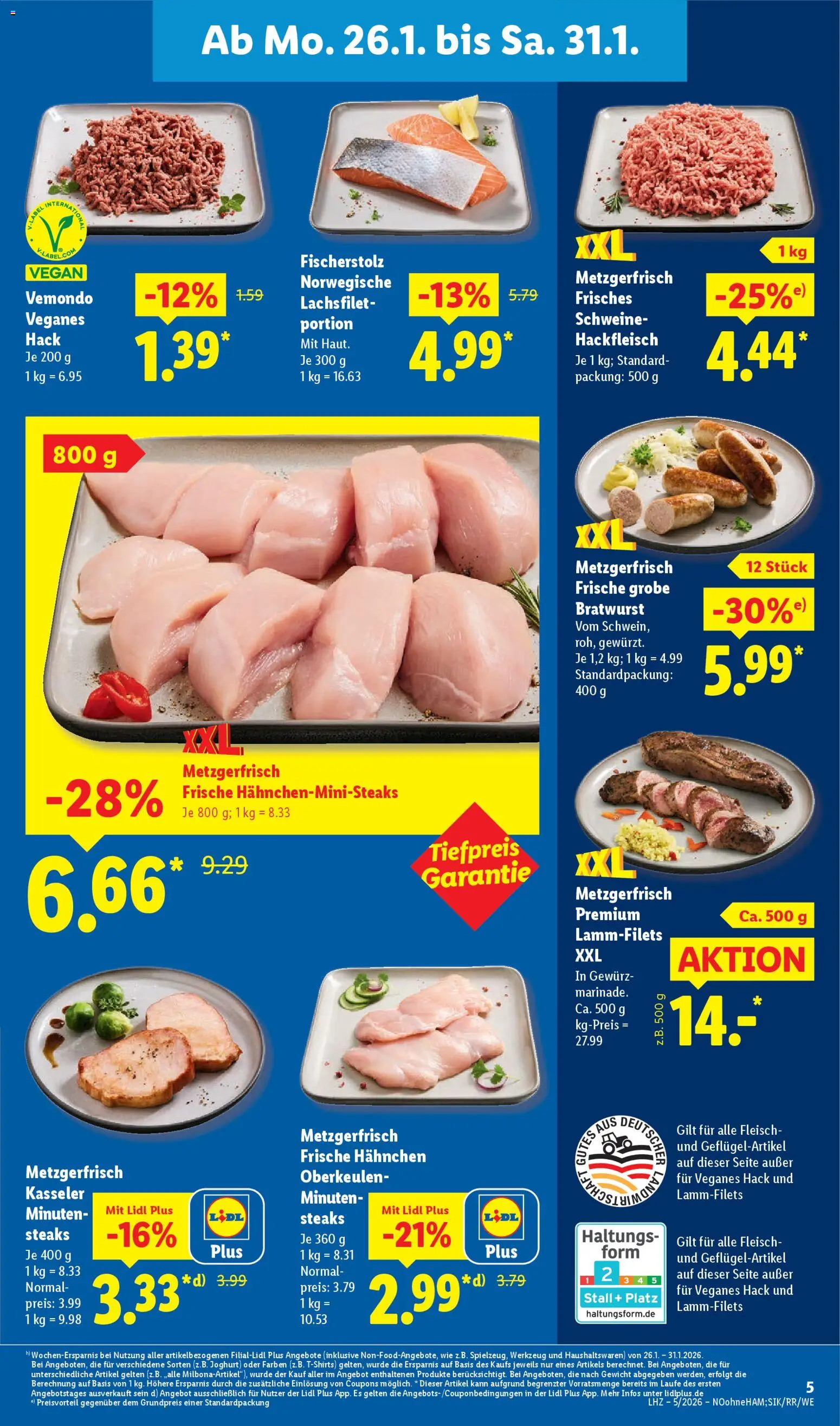 Lidl Prospekt Holzminden – gültig ab 26.01.2026 | Seite: 15 | Produkte: Gewicht, Joghurt, Bratwurst, Fleisch