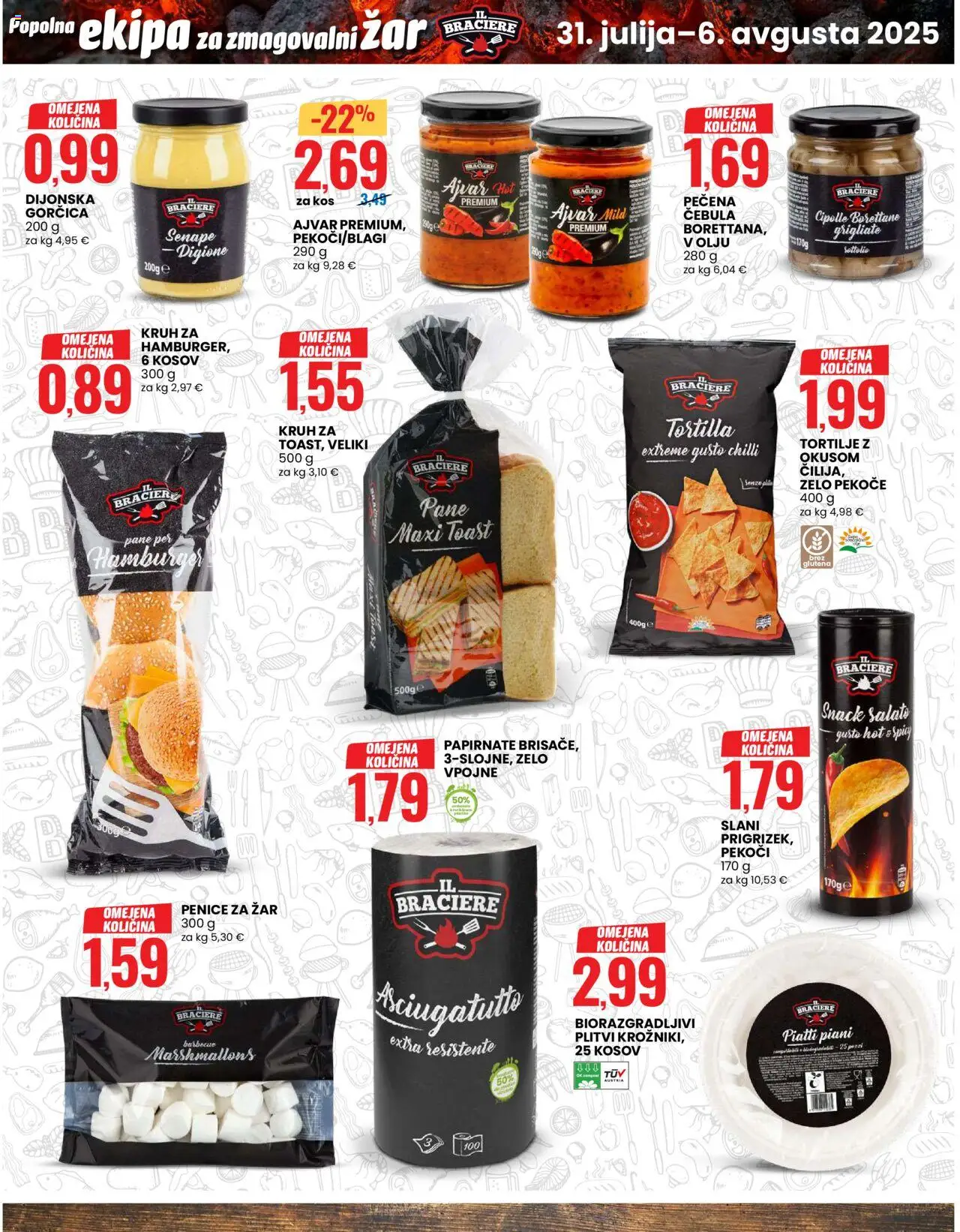 Eurospin katalog │ velja od 31.07.2025 | Stran: 5 | Izdelki: Zar, Toast, Ajvar, Cebula
