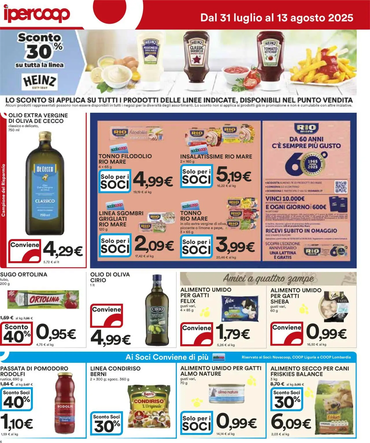 Volantino Ipercoop del 31.07.2025 | Pagina: 6 | Prodotti: Maionese, Pomodoro, Limone, Olio extra vergine