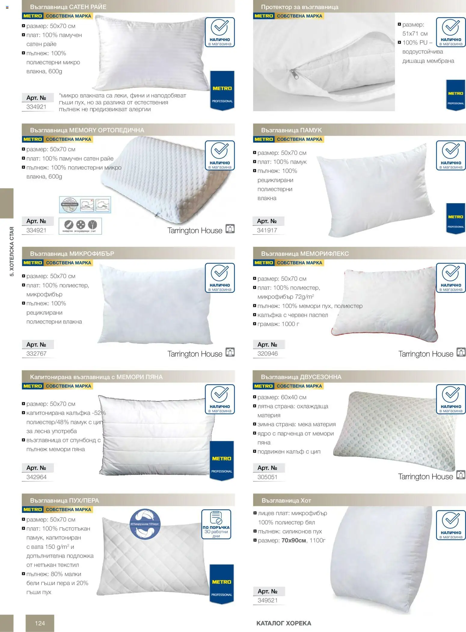 {H1} | Страница: 124 | Продукти: Калъф, Памук, Възглавница, Подложка