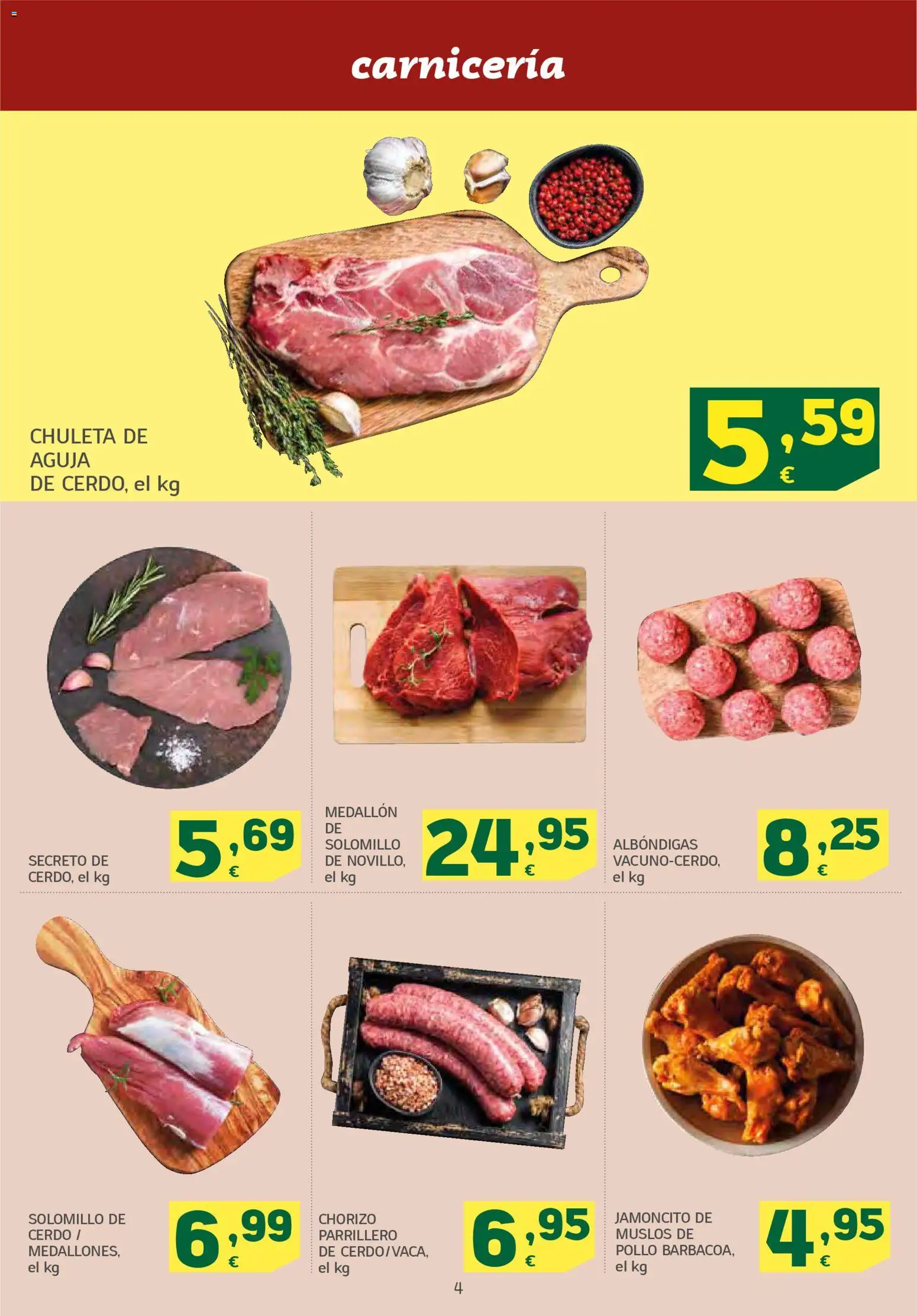 HiperDino folleto │ válido desde el 23.01.2026 | Página: 4 | Productos: Solomillo de cerdo, Cerdo