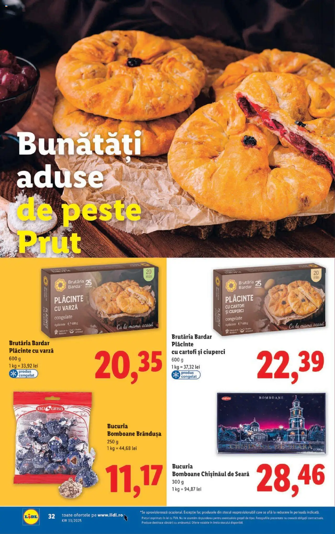 Catalog Lidl – valabil de la 11.08.2025 | Pagină: 32 | Produse: Varză, Pește, Bomboane, Cartofi