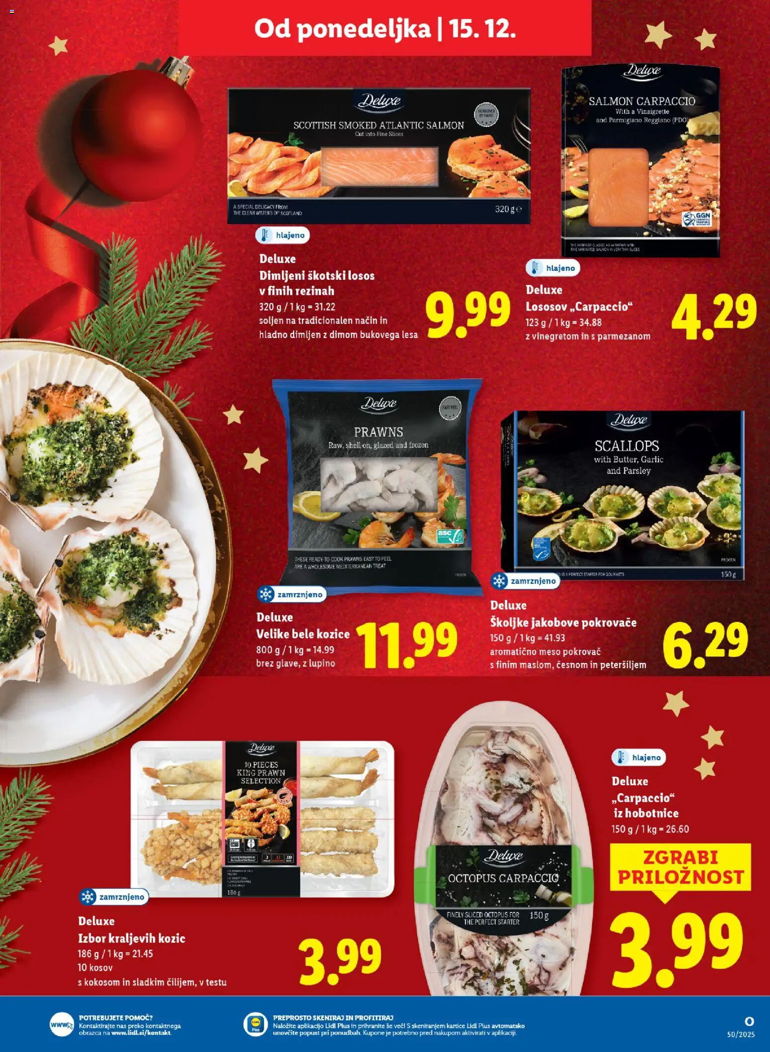 Novi Lidl katalog ponudbe – veljaven od 11.12.2025 | Stran: 41 | Izdelki: Školjke, Kozice, Losos
