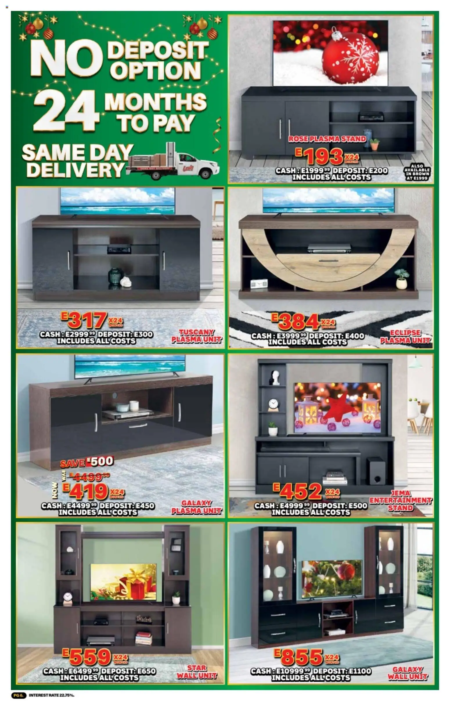 New Lewis Stores catalogue – valid from 10.11.2025 | Page: 6 | Products: Wall unit, Plasma unit