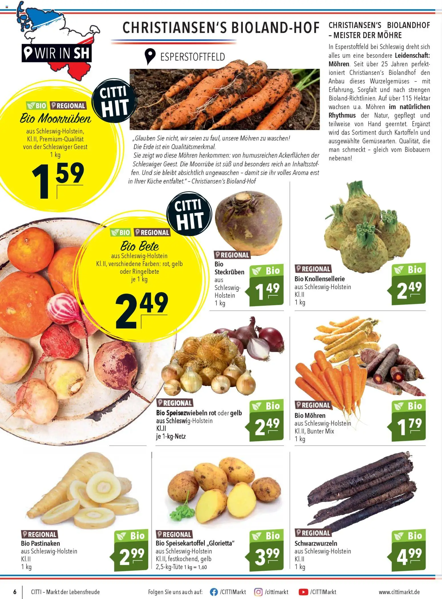 CITTI Markt Prospekt 	 – gültig ab 28.01.2026 | Seite: 6 | Produkte: Küche, Mohren, Kartoffeln