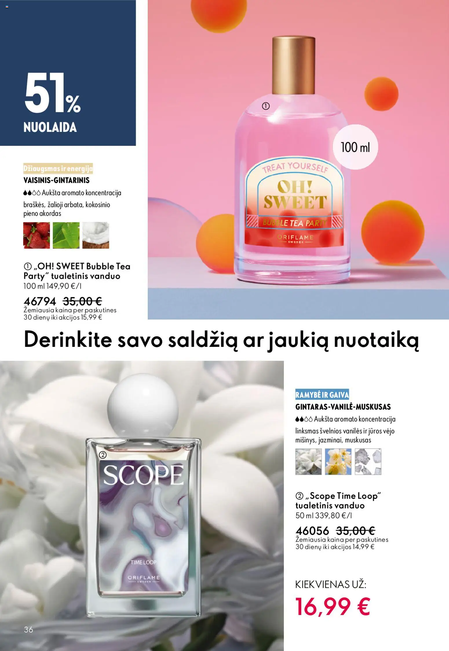 Oriflame akcijos nuo 10.12.2025 | Puslapis: 36 | Prekių: Tualetinis vanduo