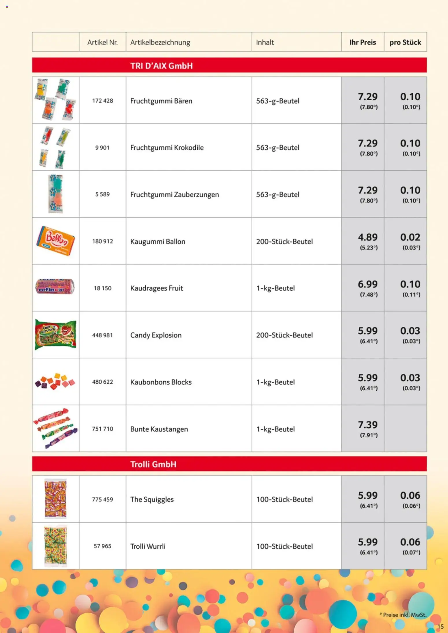 Selgros Karnevalssortiment – gültig ab 01.11.2025 | Seite: 15