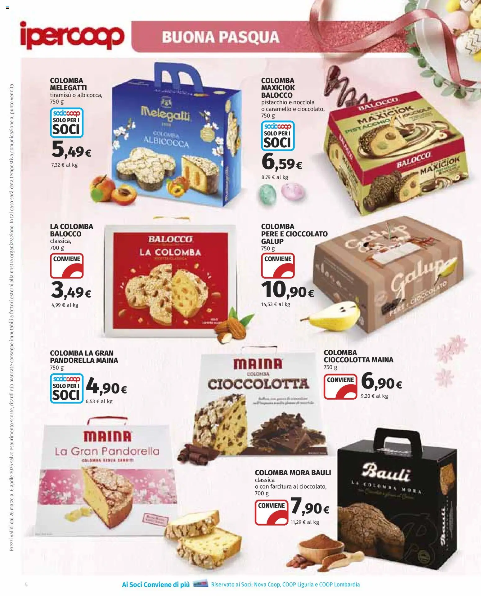 Volantino Ipercoop del 26.03.2026 | Pagina: 4 | Prodotti: Cioccolato, Data