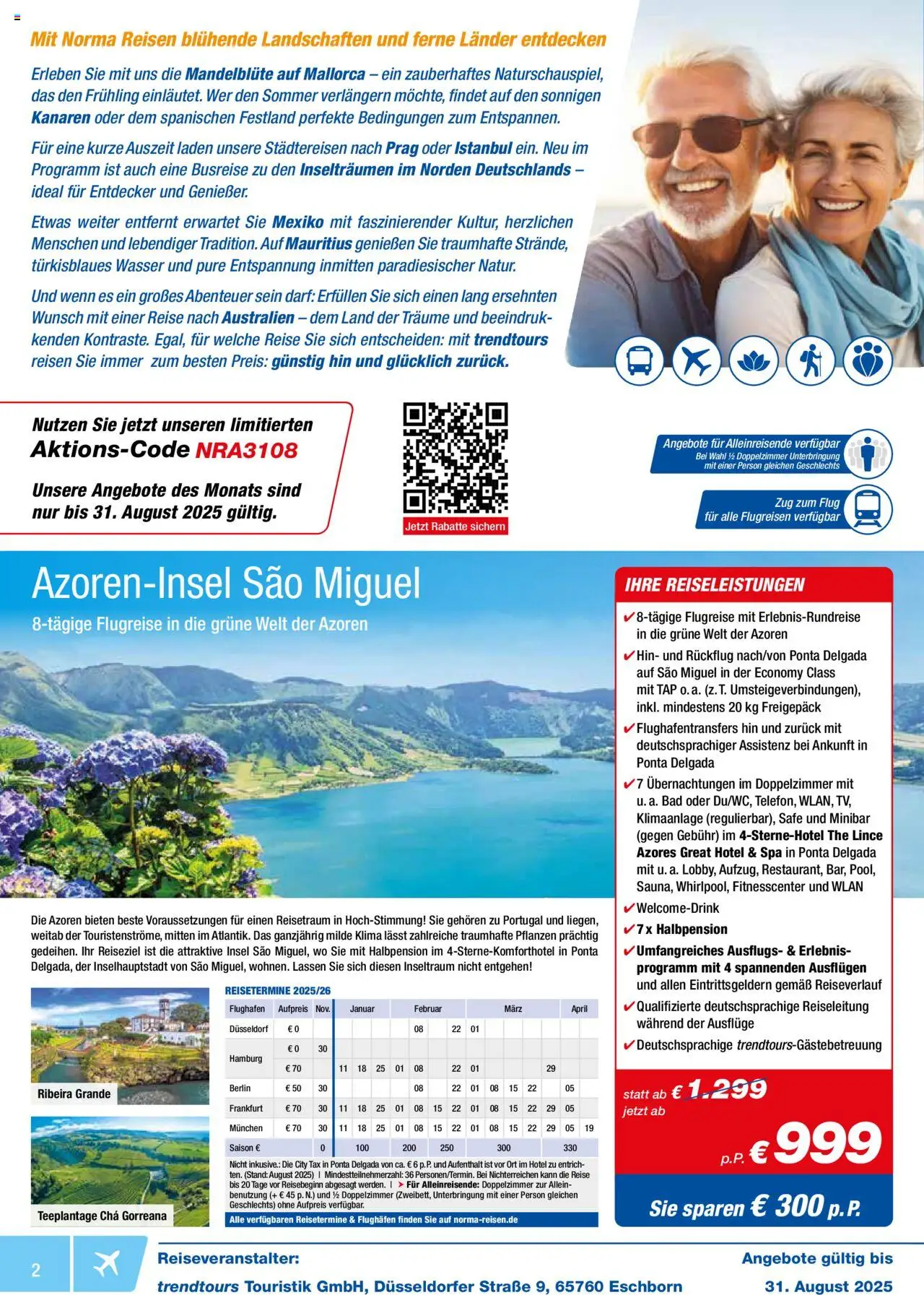 Norma - Reisen August 2025 - gültig ab dem 01.08.2025 | Seite: 2 | Produkte: Klimaanlage, Bad, Wasser