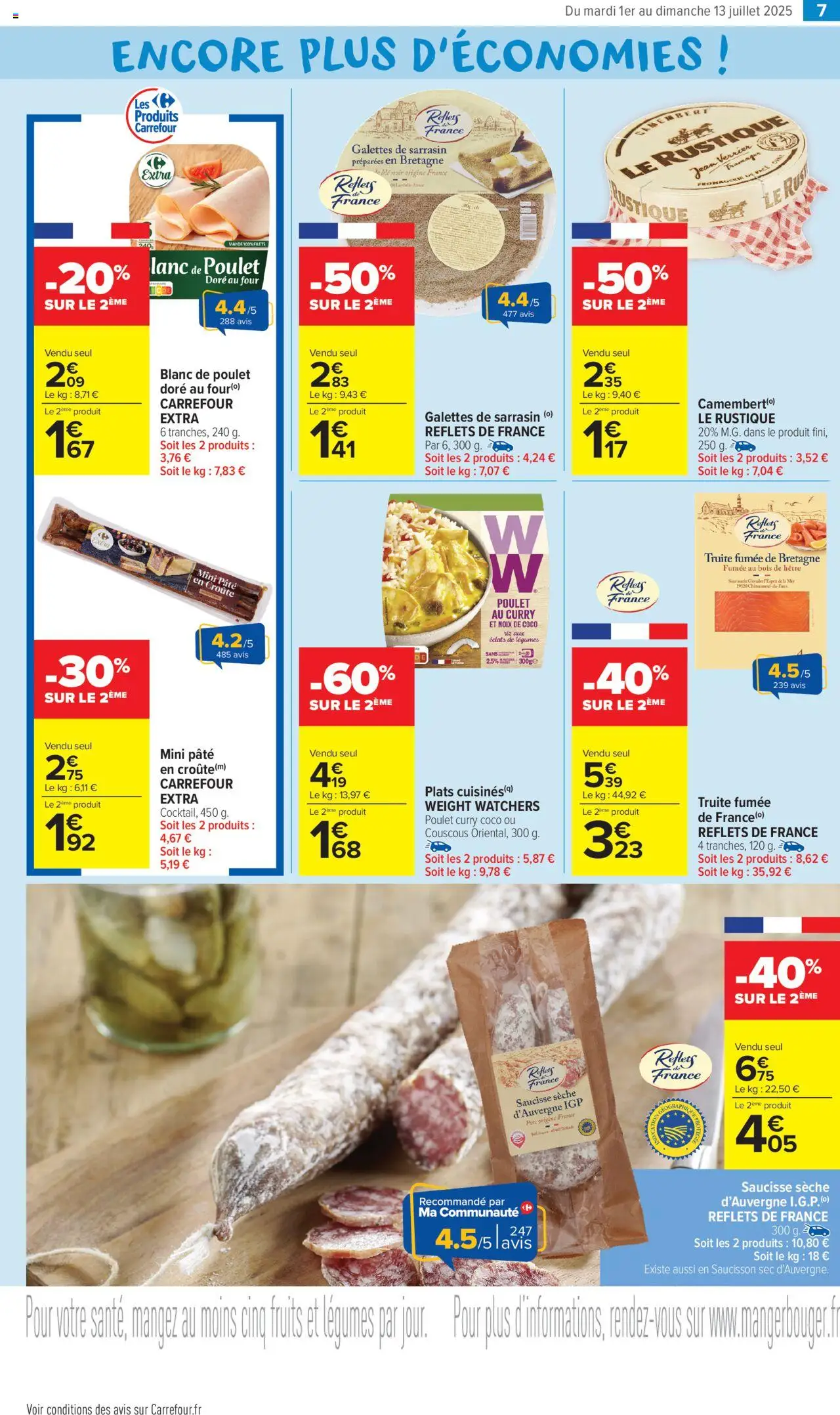  | Page: 9 | Produits: Saucisson, Truite fumée, Curry, Noix