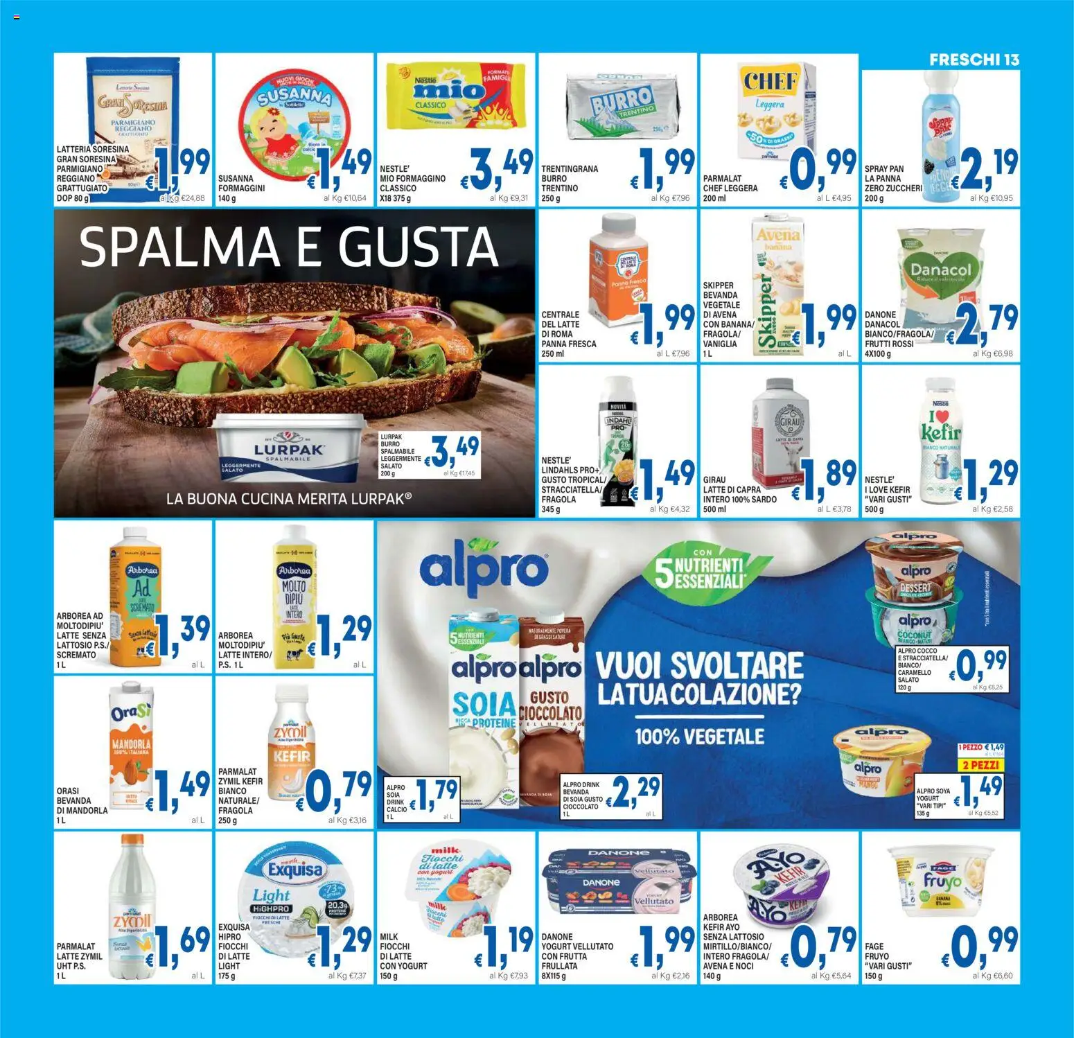 Volantino DEM del 29.04.2026 | Pagina: 13 | Prodotti: Cioccolato, Panna, Noci, Parmigiano