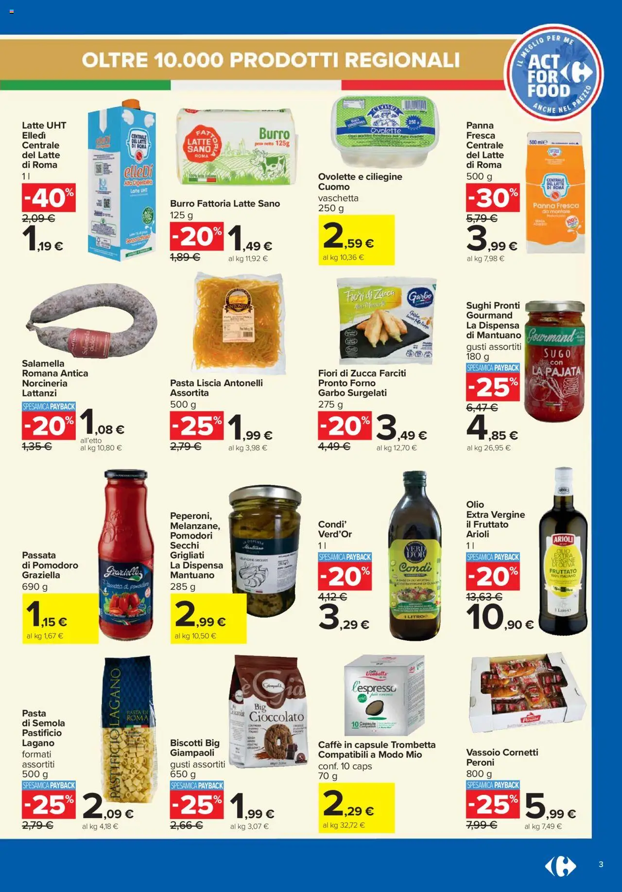 Volantino Carrefour del 01.08.2025 | Pagina: 3 | Prodotti: Burro, Zucca, Forno, Sugo