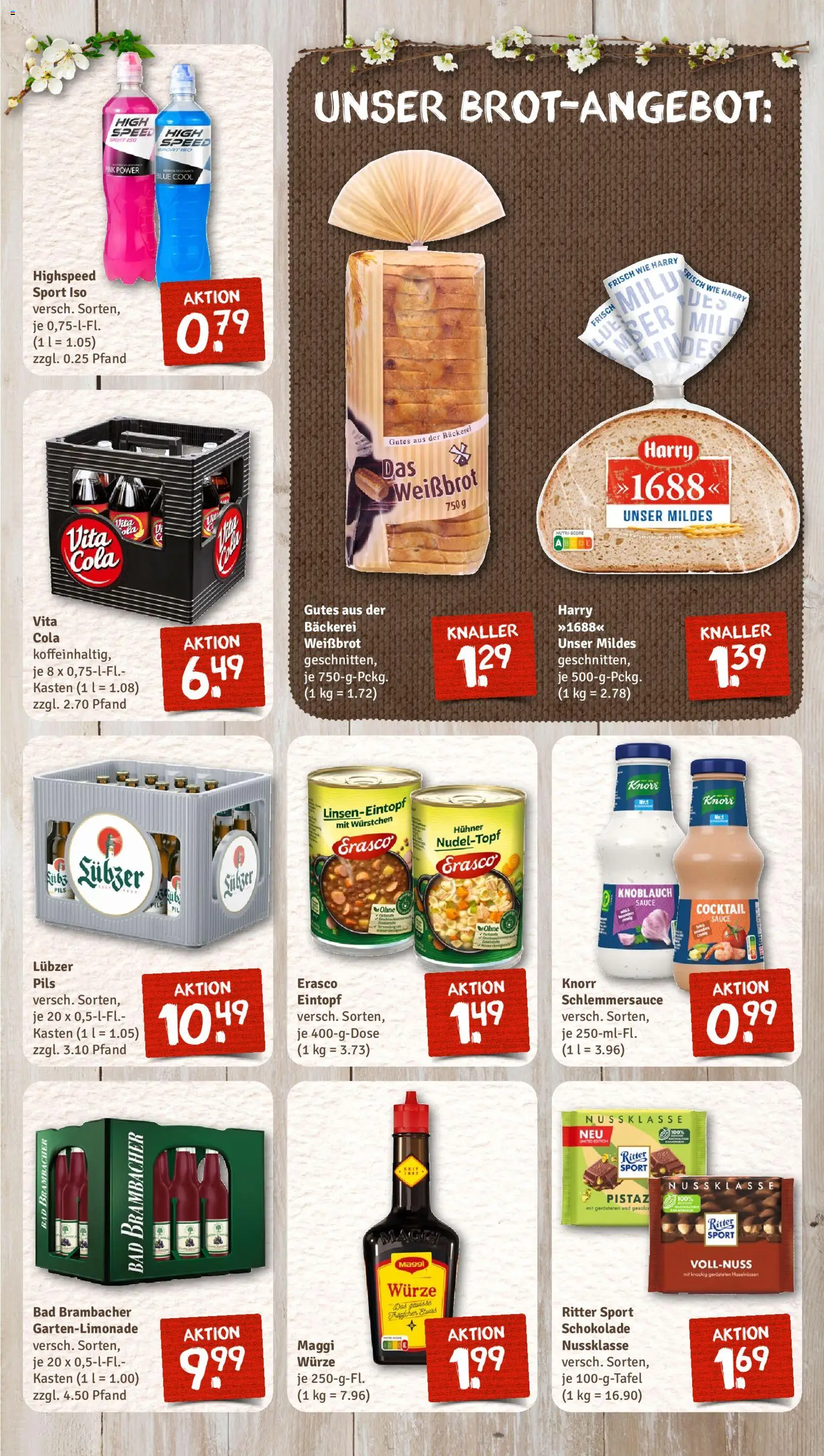 Nahkauf Prospekt – gültig ab 16.03.2026 | Seite: 7 | Produkte: Bäckerei, Maggi, Schokolade, Pils