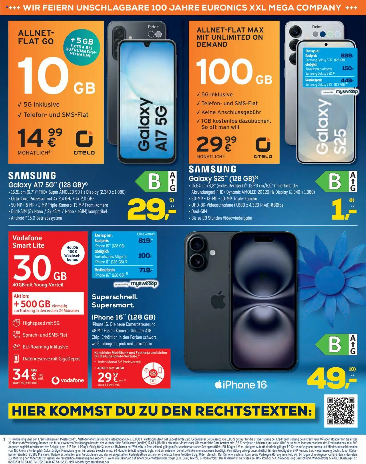 Euronics  Unsere aktuelle Beilage – gültig ab 24.09.2025 | Seite: 2 | Produkte: Samsung, Iphone, Telefon