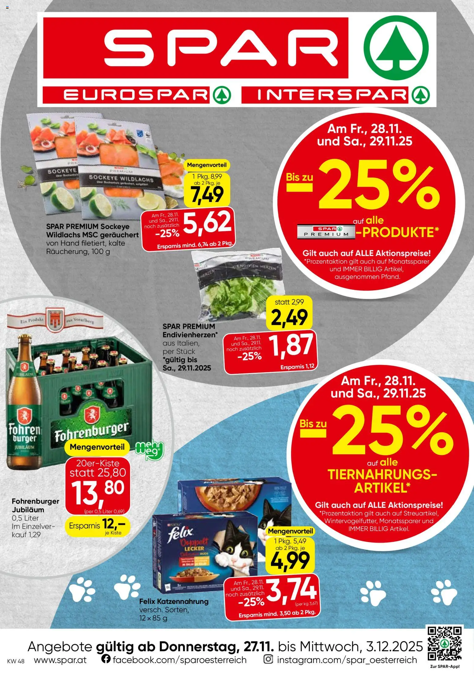 Spar Flugblatt - Vorarlberg gültig ab 27.11.2025 | Seite: 1