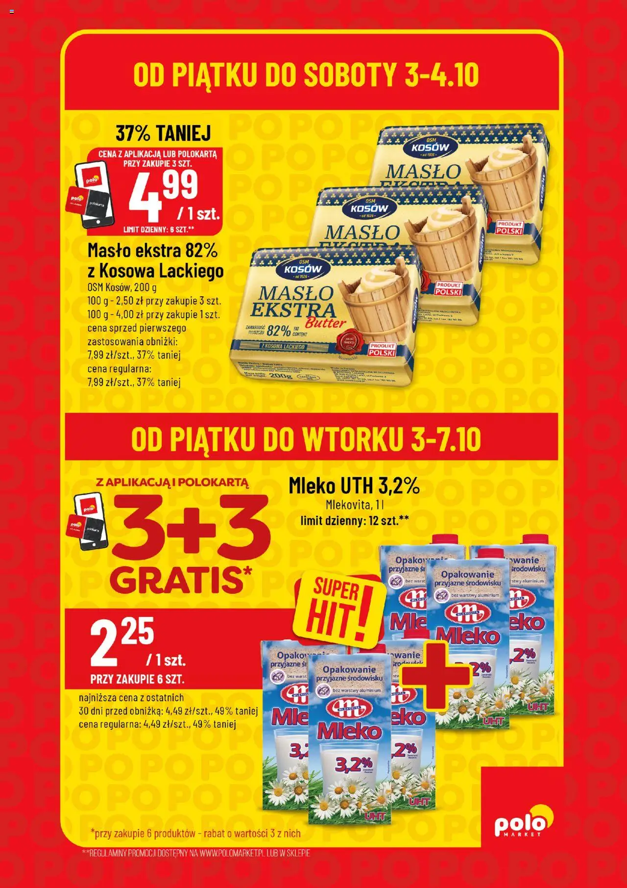 POLOmarket Gazetka - Super Hity od 02.10.2025 | Strona: 3 | Produkty: Mleko, Masło