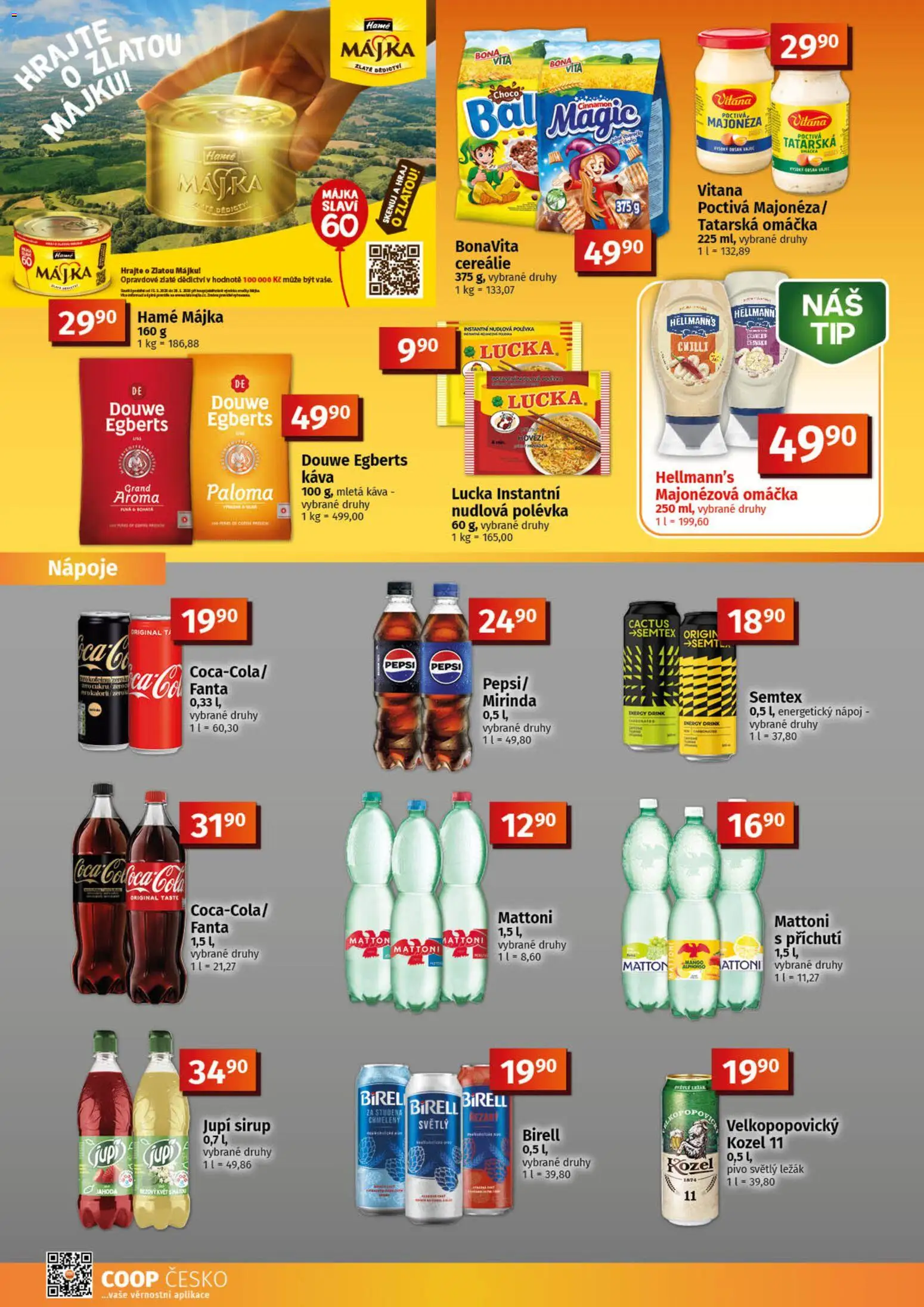 Konzum leták od 22.04.2026 | Strana: 6 | Produkty: Birell, Cereálie, Fanta, Cola