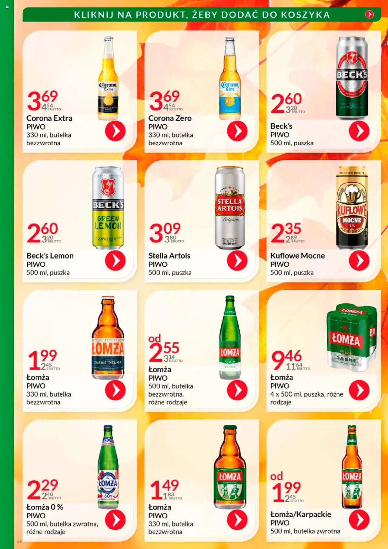 Eurocash Gazetka - Katalog Alkoholowy od 01.10.2025 | Strona: 49 | Produkty: Piwo
