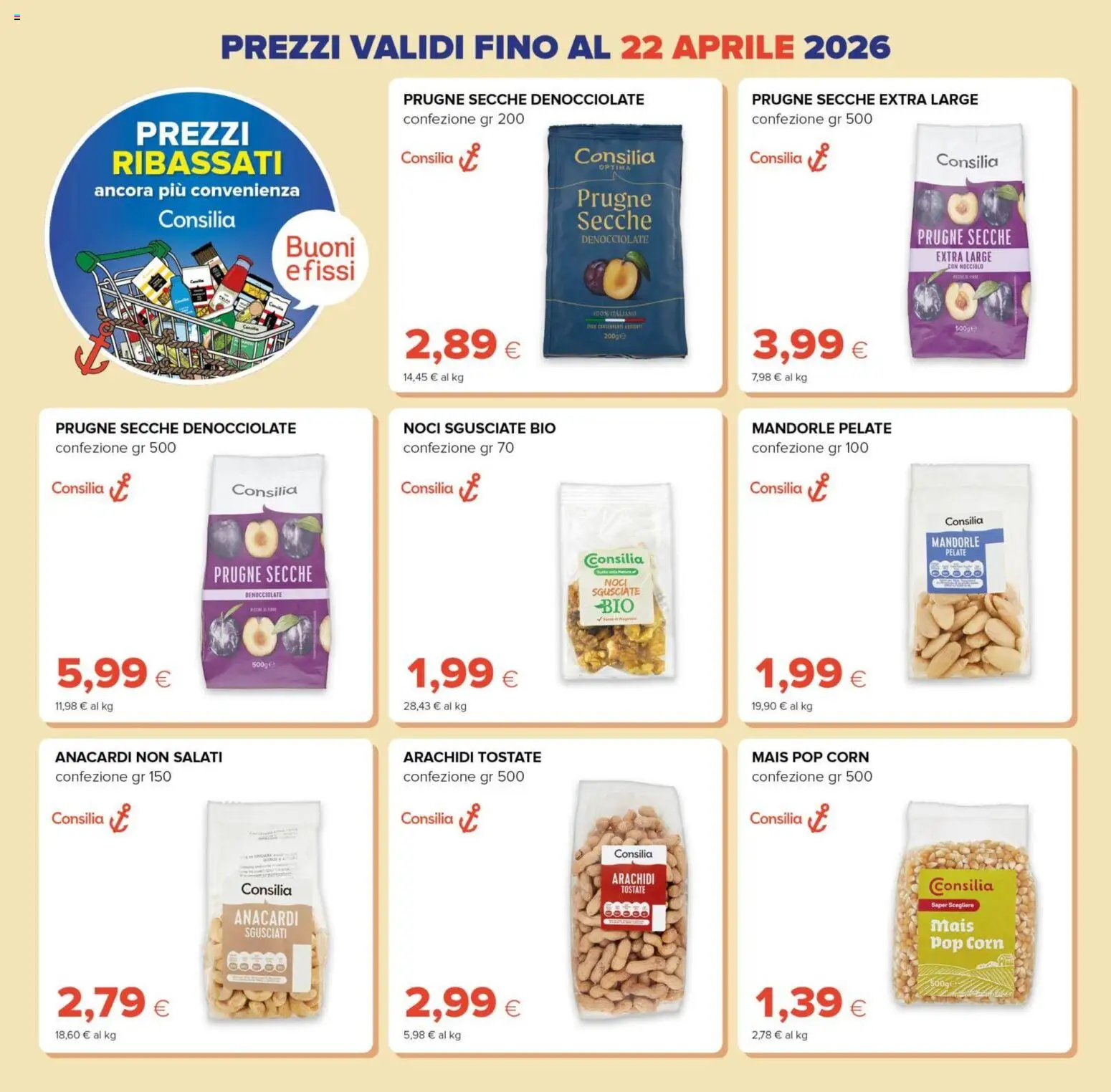 Volantino Tigre del 26.02.2026 | Pagina: 2 | Prodotti: Noci, Anacardi, Arachidi, Pop corn