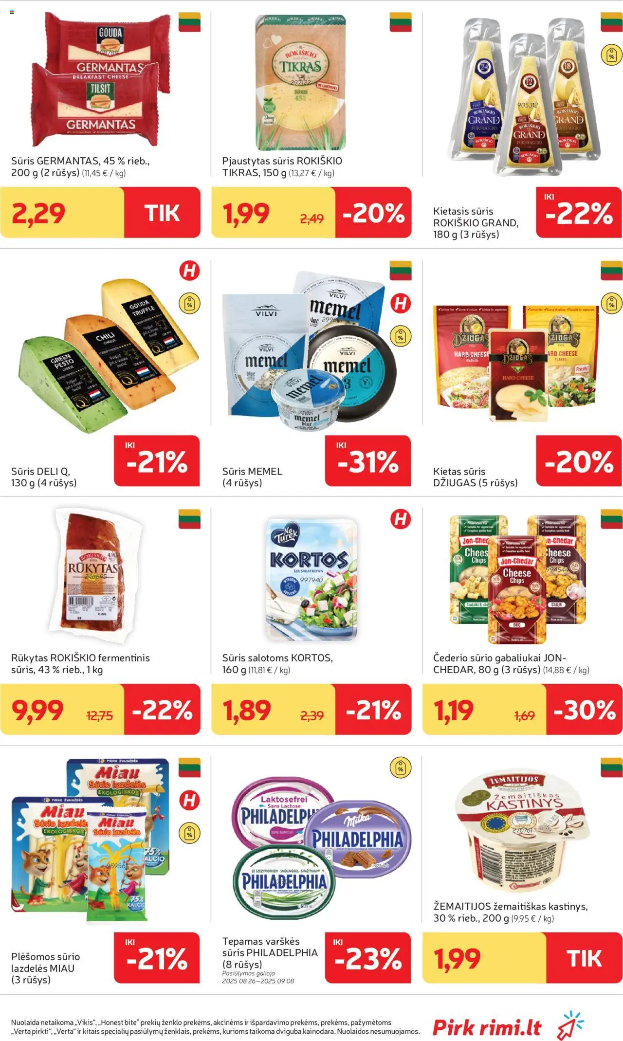Rimi - Leidinys│galioja nuo 02.09.2025 | Puslapis: 19 | Prekių: Fermentinis sūris, Sūris