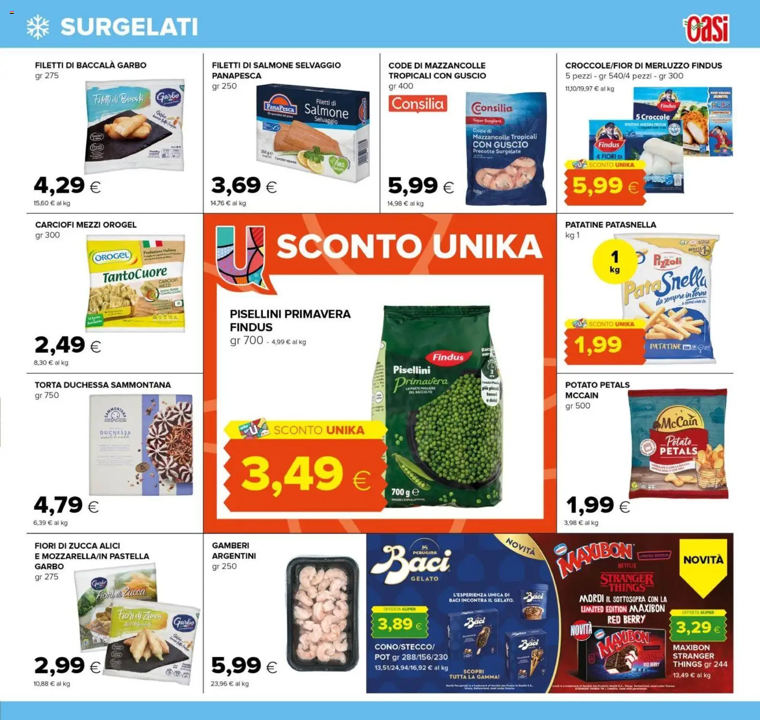 Volantino Oasi del 26.03.2026 | Pagina: 11 | Prodotti: Salmone, Patatine, Gelato, Zucca