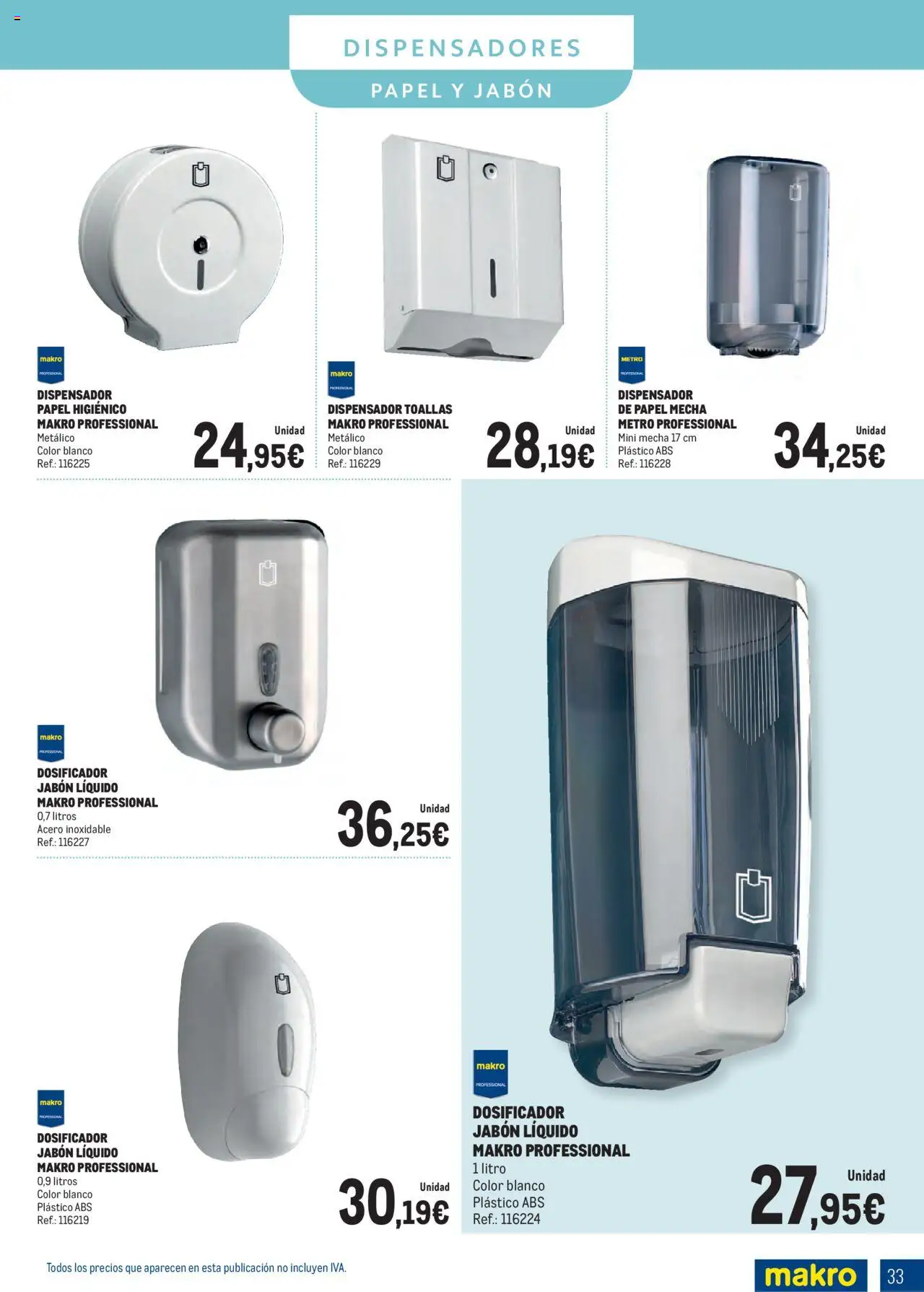 Makro - Especial Limpieza Norte II │ válido desde el 01.09.2025 | Página: 33 | Productos: Jabón, Papel higienico, Dispensador, Jabón líquido