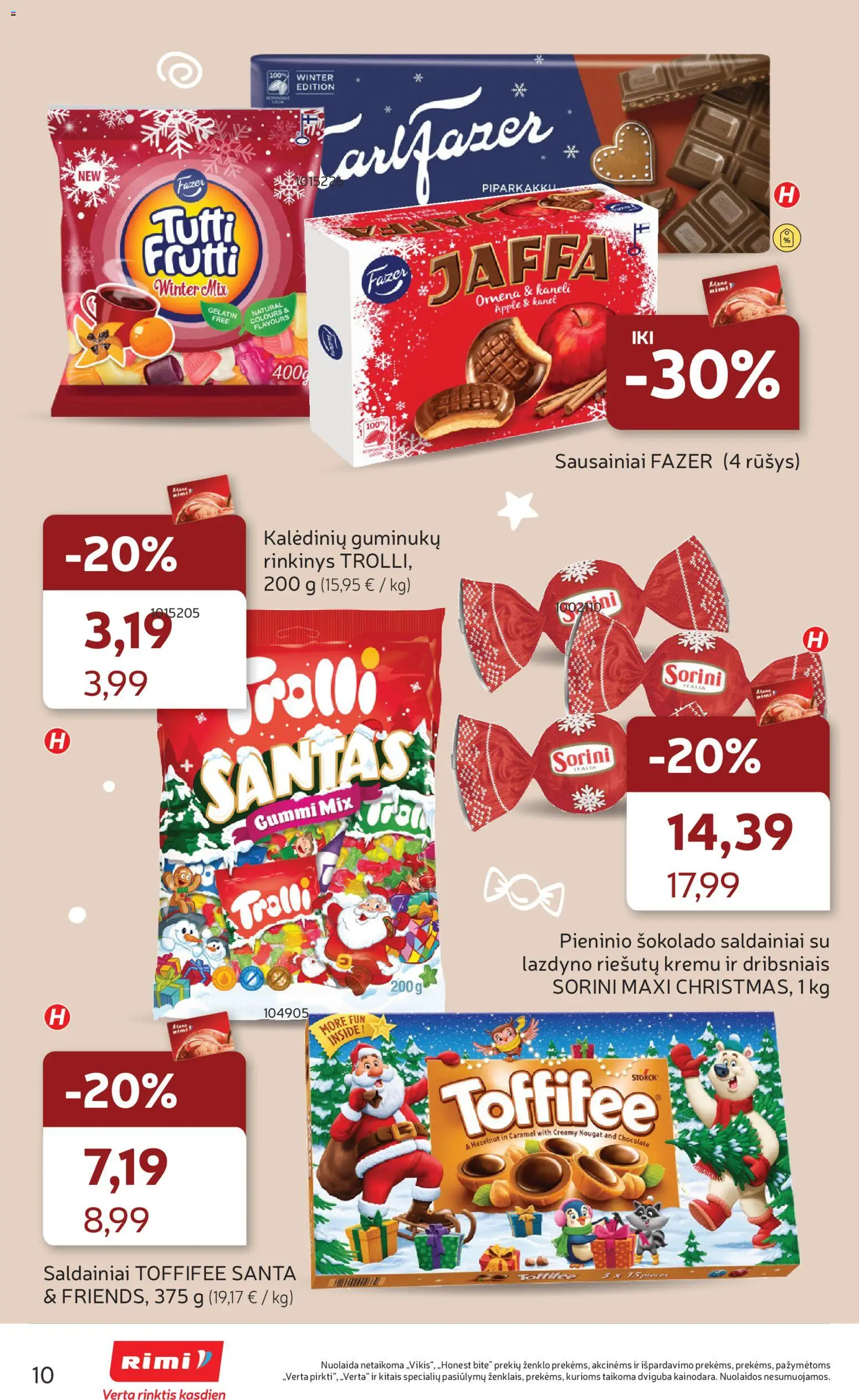 Rimi akcijos nuo 04.11.2025 | Puslapis: 10 | Prekių: Sausainiai, Saldainiai